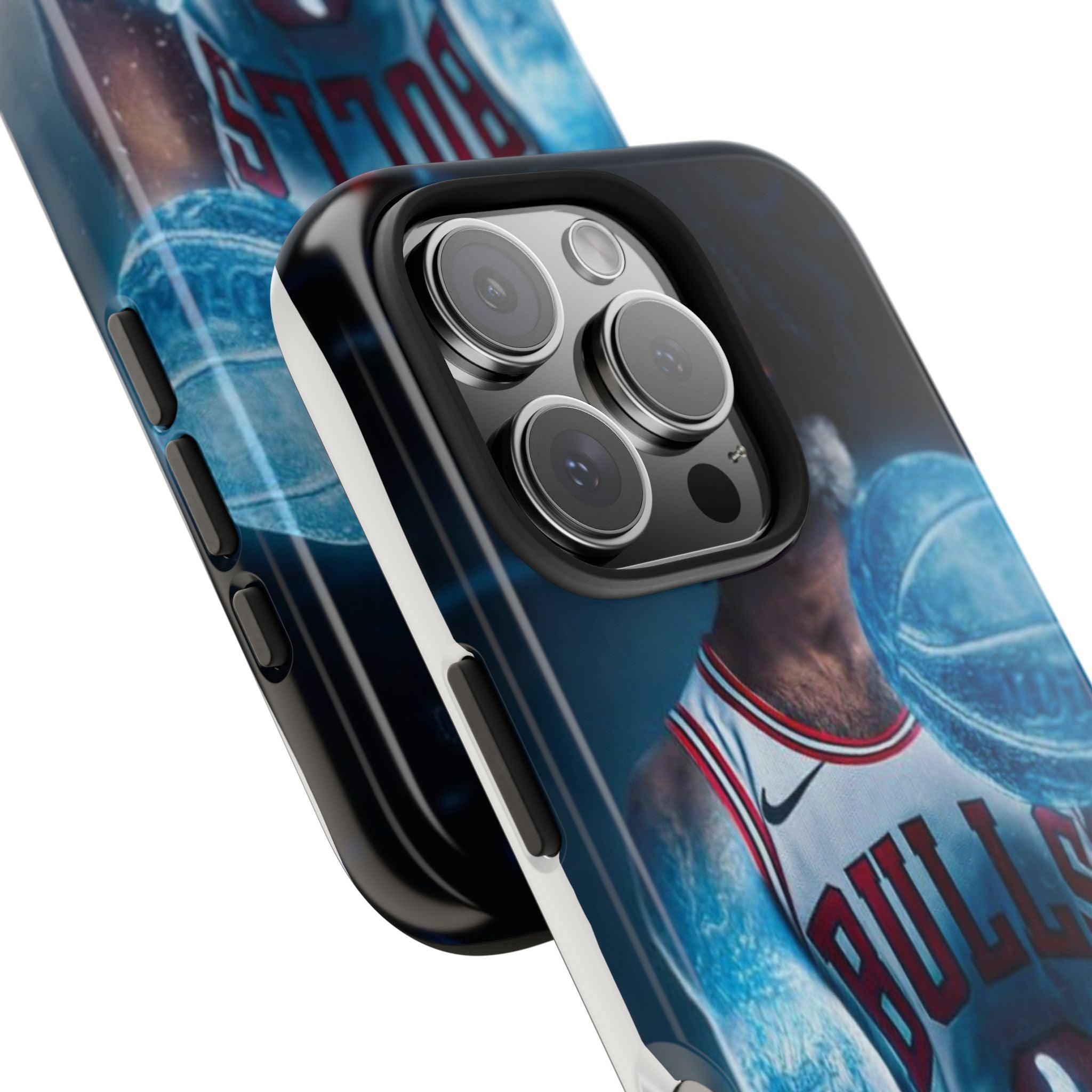 Coby White Chicago Bulls NBA Basketball Printed Tough Phone Case for iPhone & Samsung Galaxy - Dynamic Player Action Design