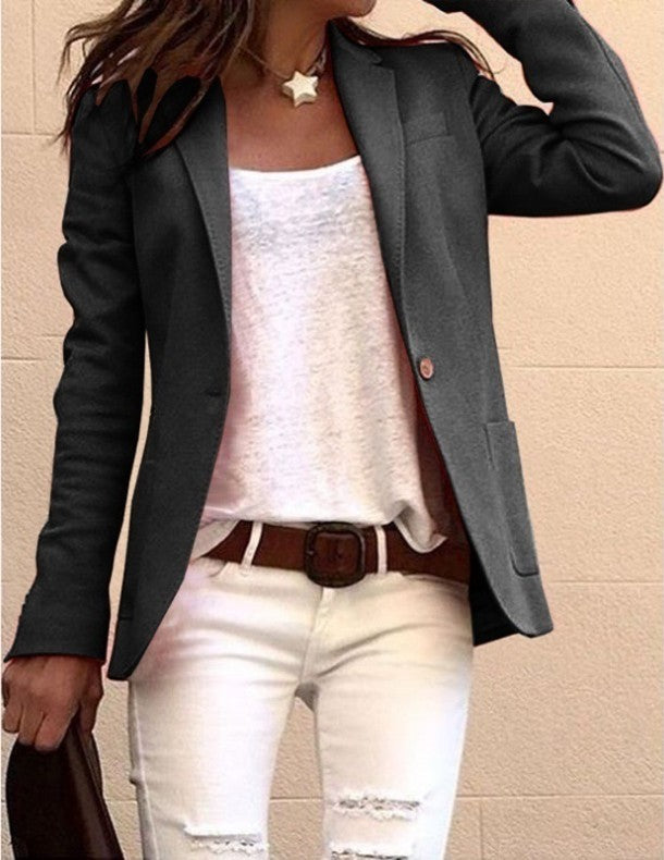 Candy-colored long-sleeved suit