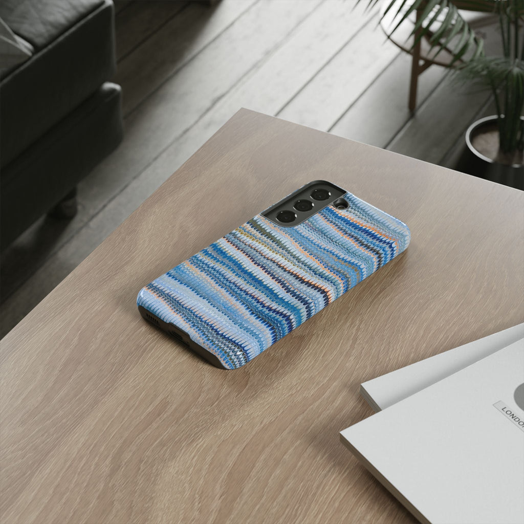 Blue Marbled Phone Cases iPhone 16 + Samsung + Apple + Google