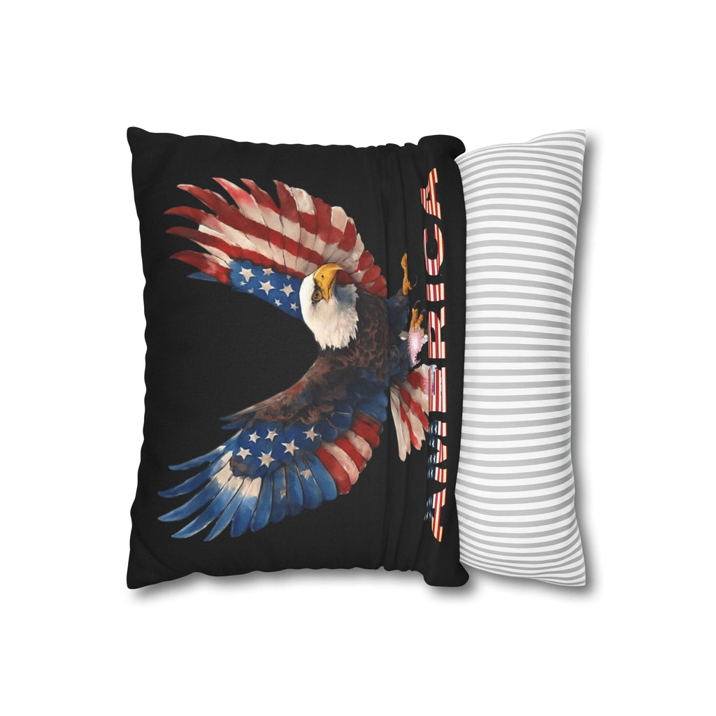 Patriotic Eagle Throw Pillowcase