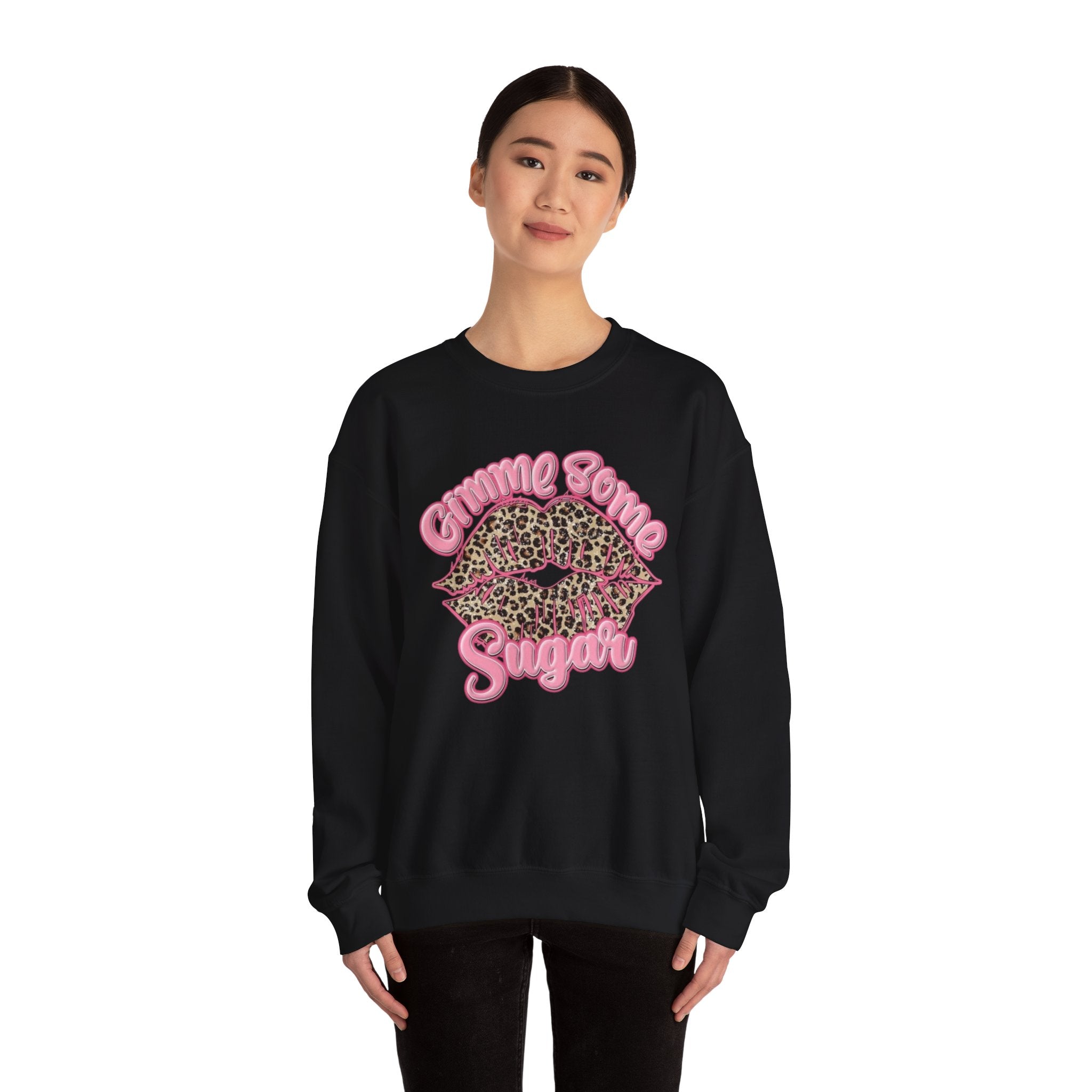Gimme Some Sugar Leopard Lips Crewneck Sweatshirt