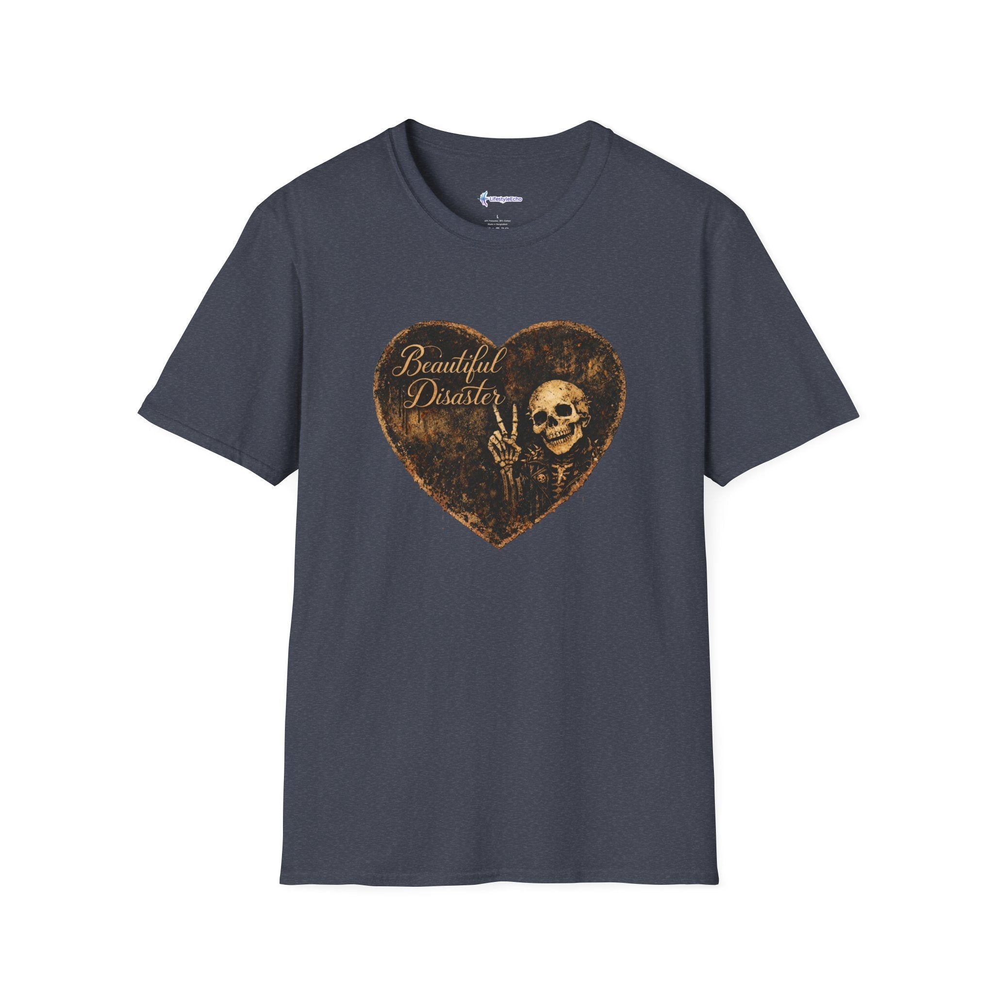 Beautiful Disaster Heart T-Shirt — Heart Graphic 'Beautiful Disaster' Tee