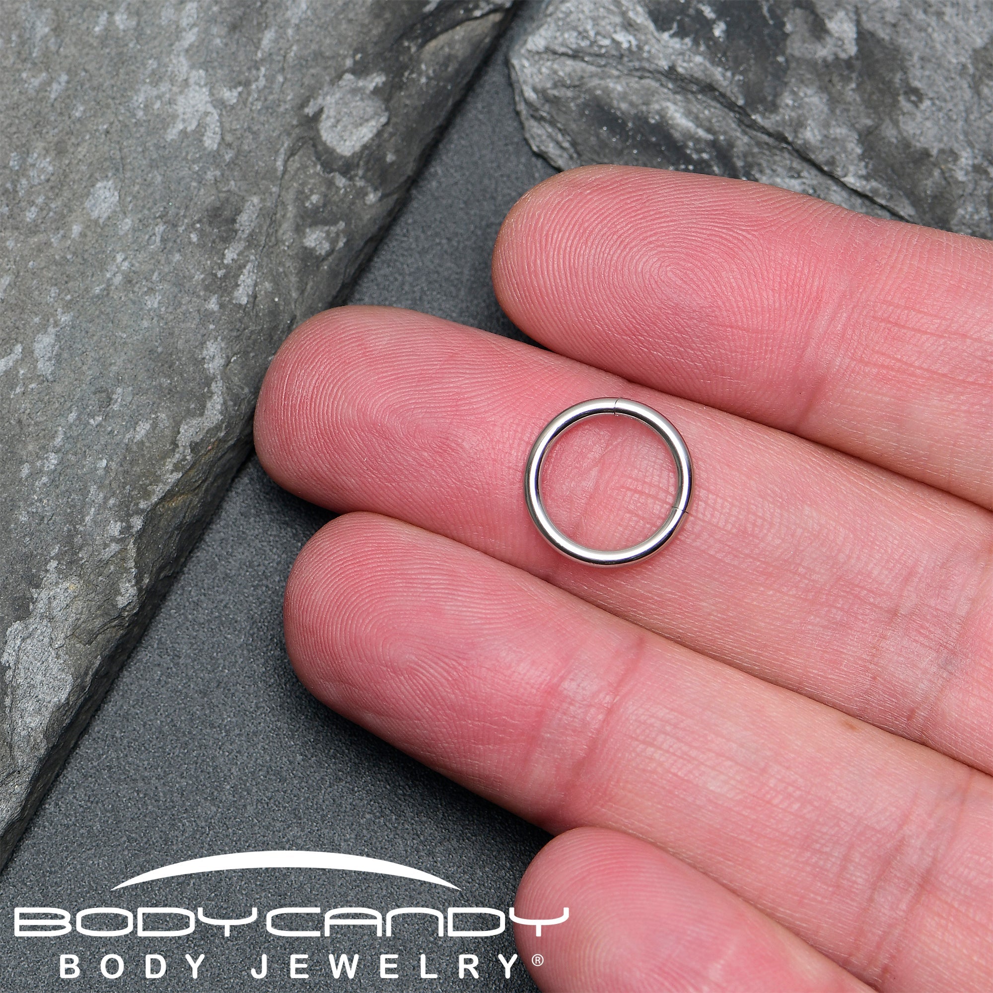 14G 7/16 316L Surgical Steel Precision Hinged Segment Hoop