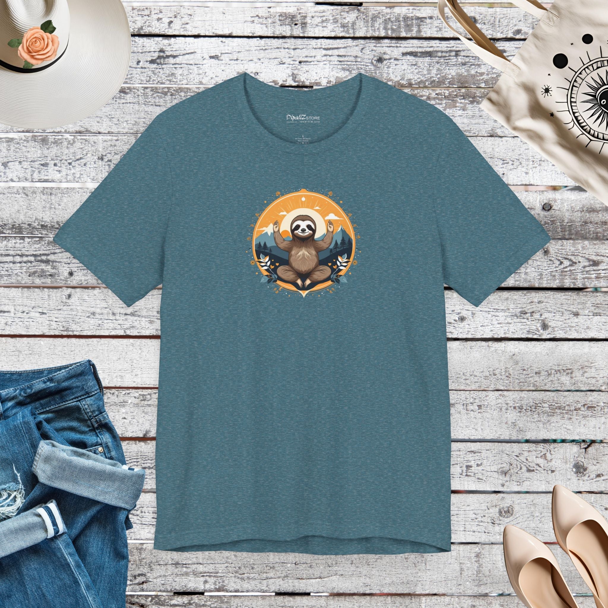 Sloth Yoga Unisex Jersey Tee - Soft Cotton Comfort - DipaliZ