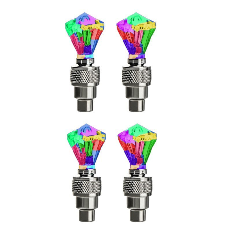Mountain Bike Electric Motorcycle Inflating Valve Light Wheel Tire Core Hot Wheels Colorful Light