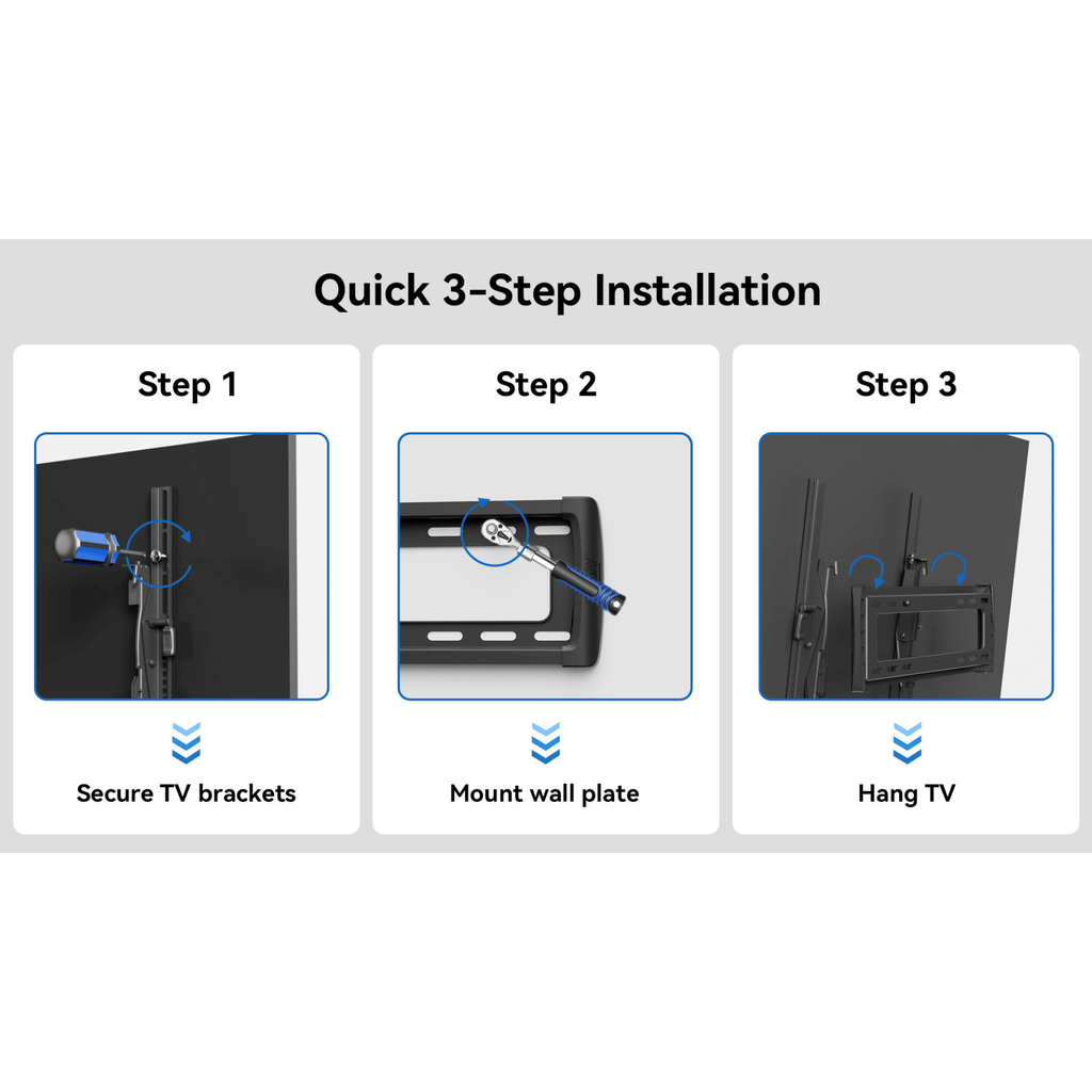 ErgoAV Medium Tilt TV Mount with Level Adjust for 32" to 65" TVs