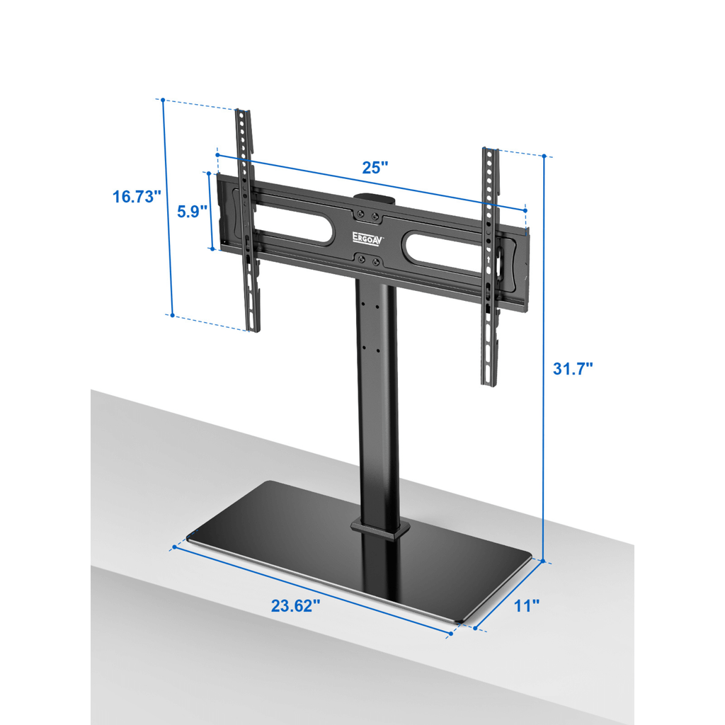 ErgoAV Tabletop TV Stand for 40" to 75" TVs