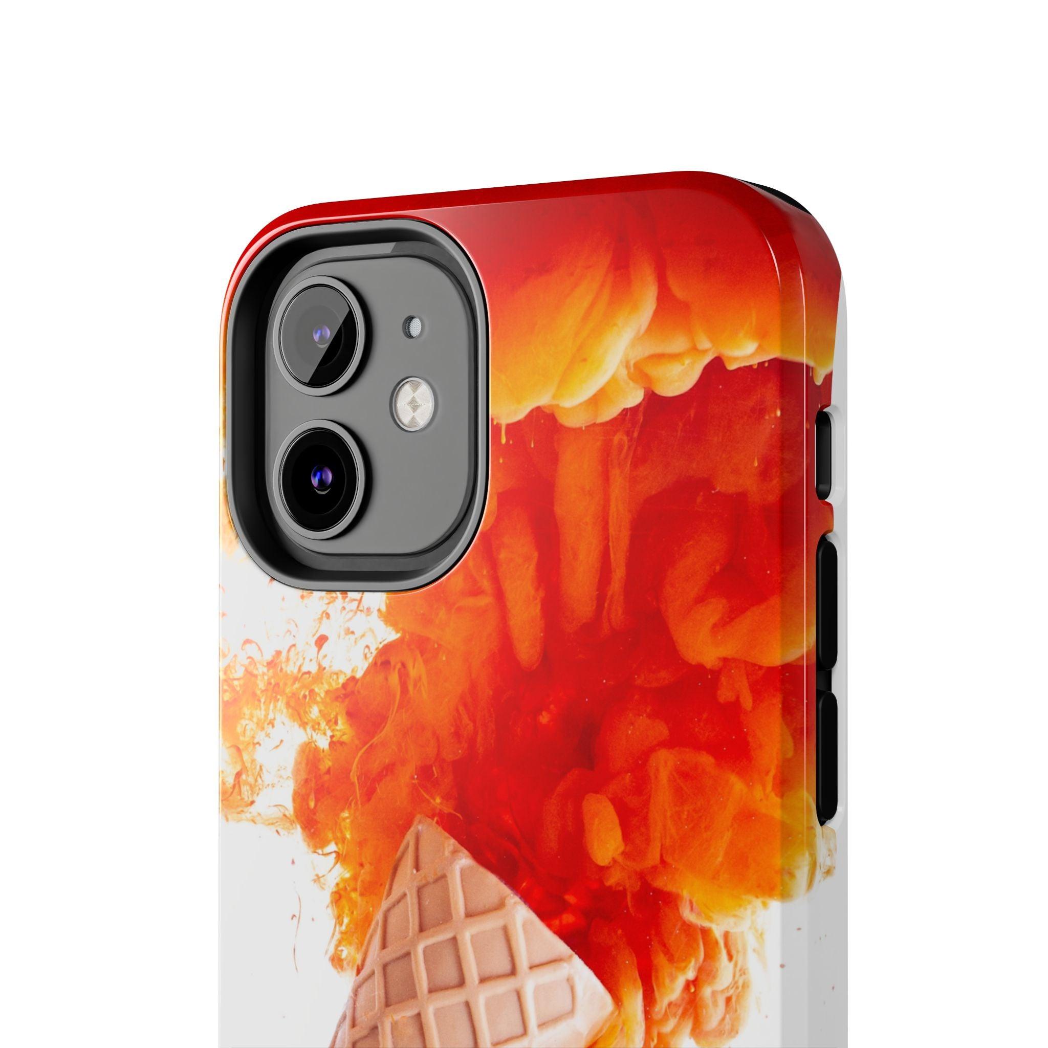 Ice Cream With Flame Of Colors Tough Phone Cases