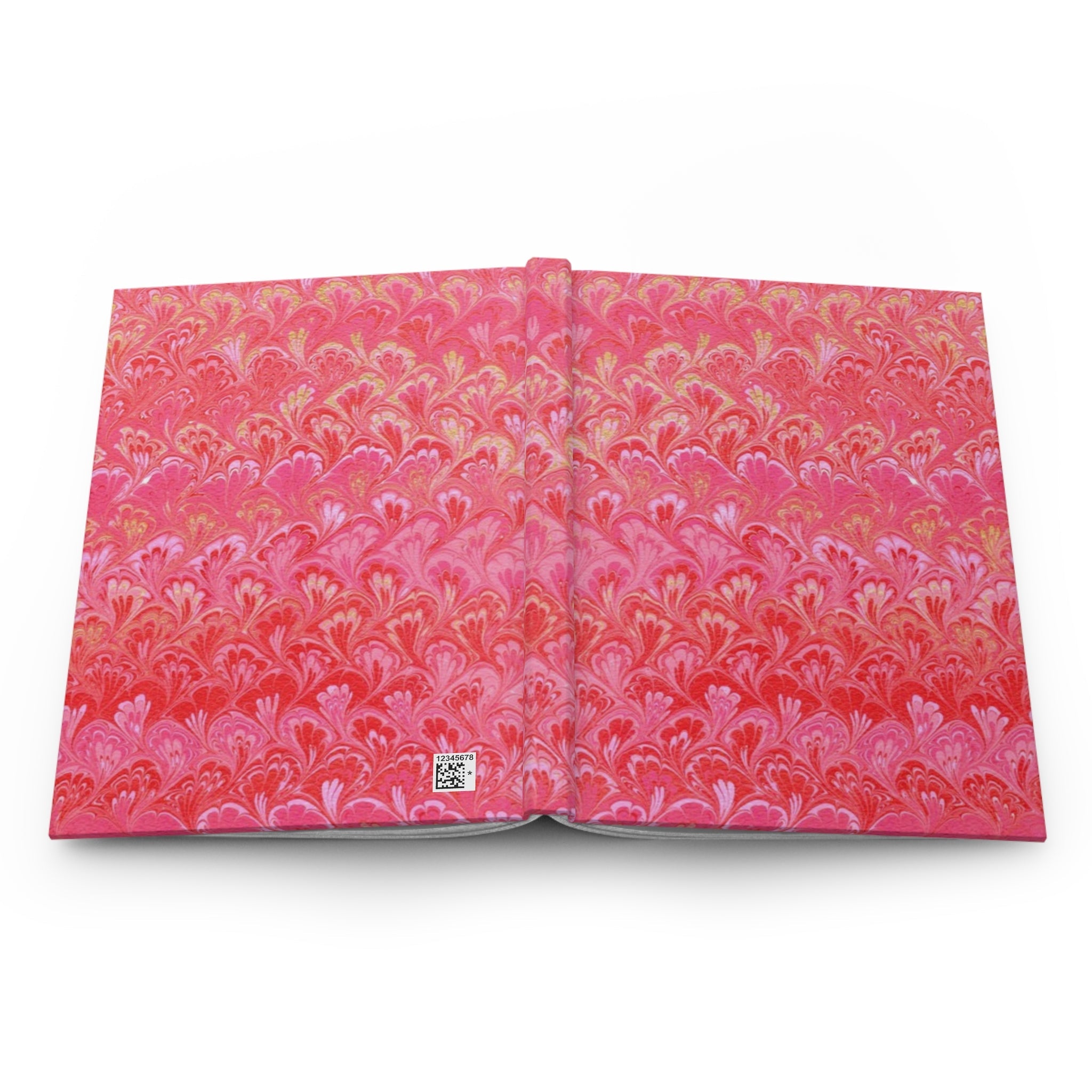 Vintage Italian Marbled Hardcover Journal - Pink