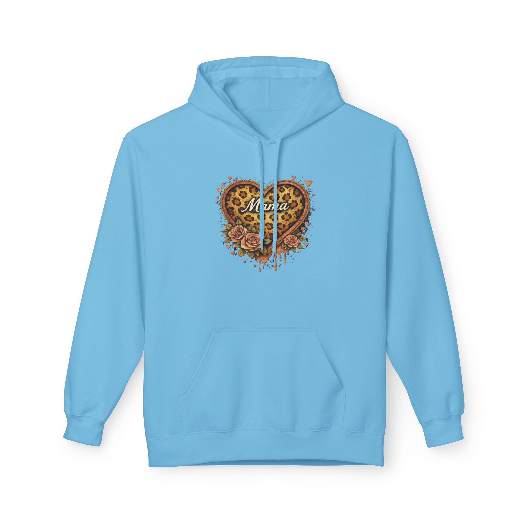 Leopard Heart Hoodie — Floral Animal Print Pullover
