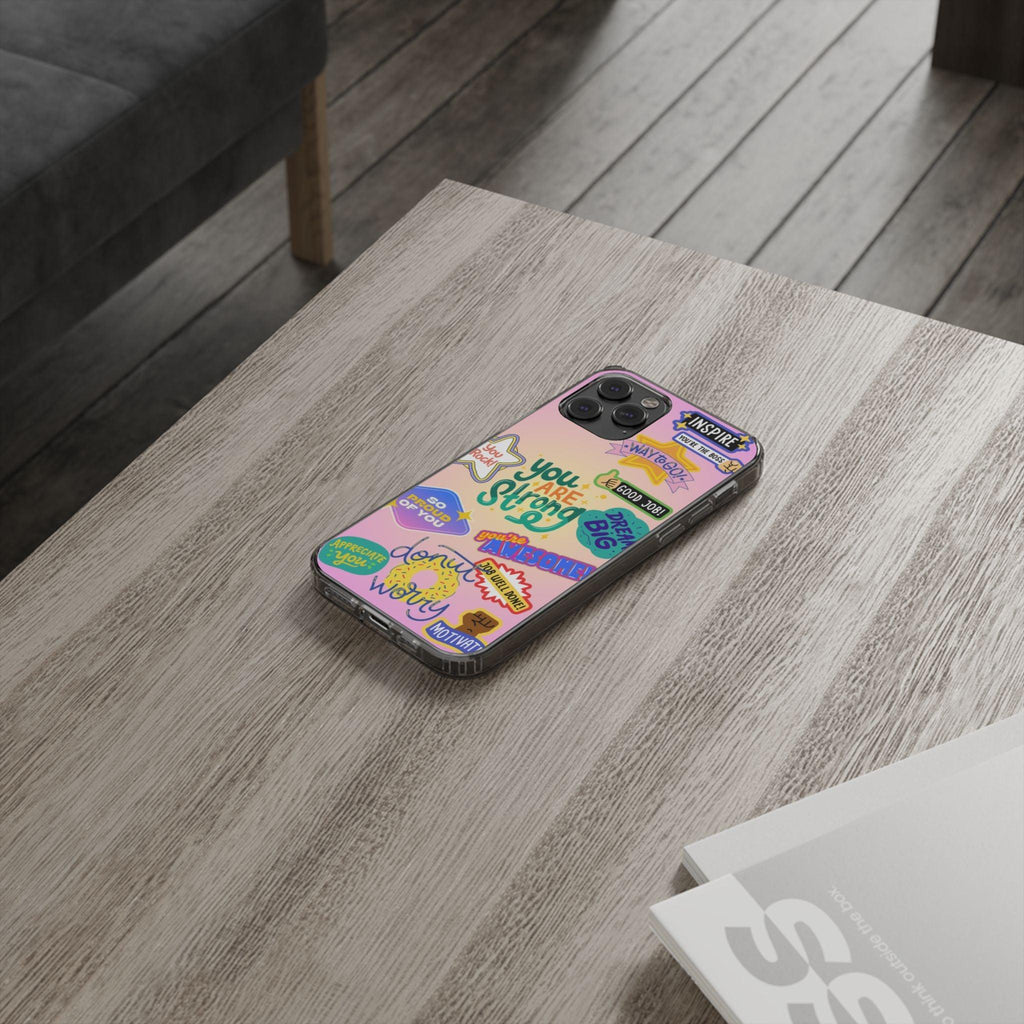 Motivational Stickers Clear Case