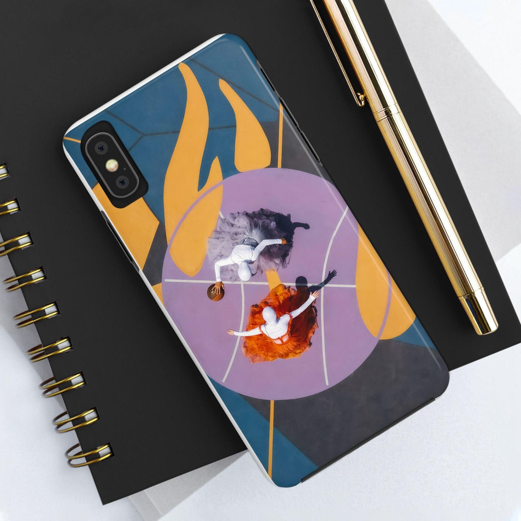 Two Womens Play basket ball Tough Phone Cases
