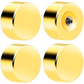 Flat Back Earring Back - Screw On 20G Stainless Steel 4 Pack