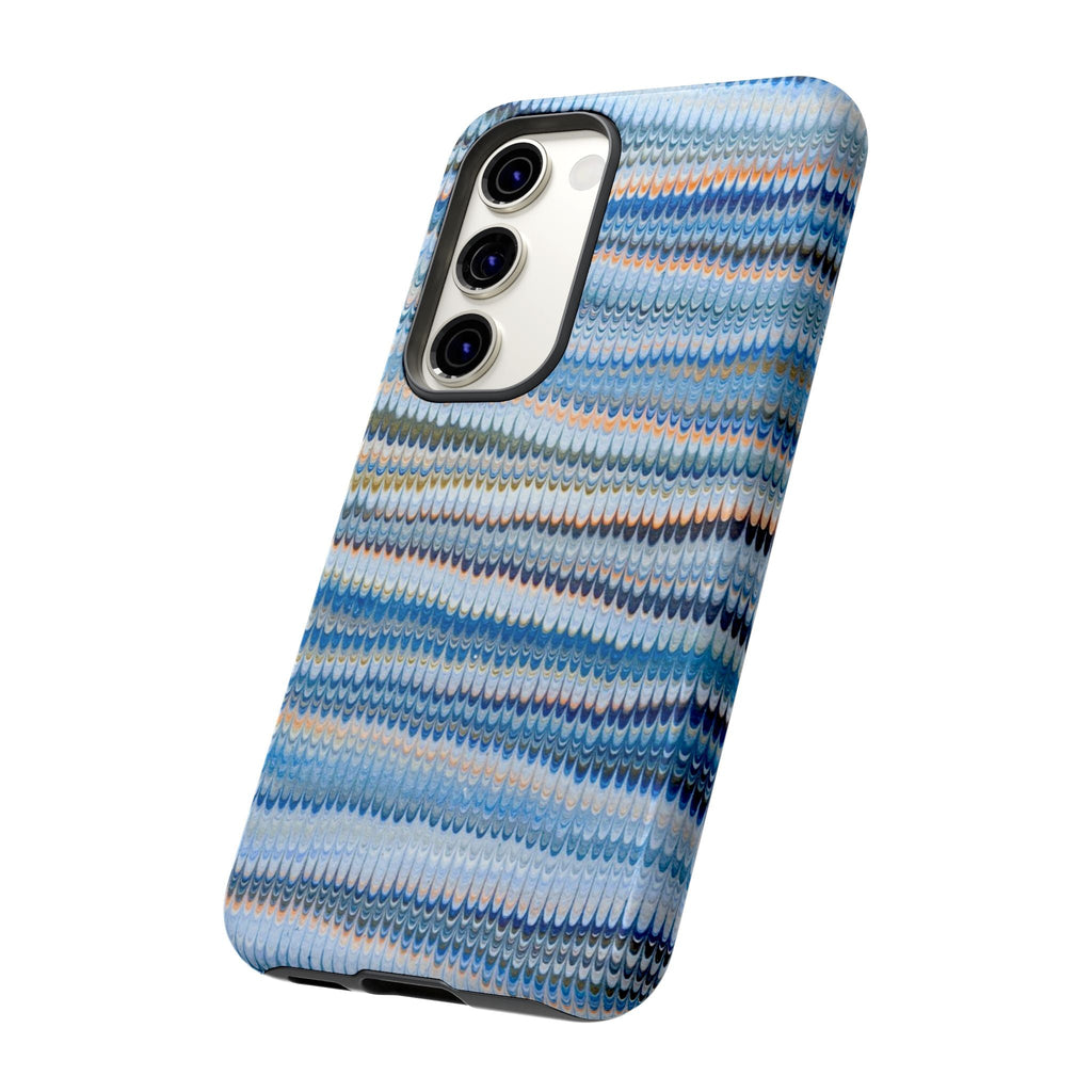 Blue Marbled Phone Cases iPhone + Samsung - all models, Vintage Marbled Design - Tough Cases