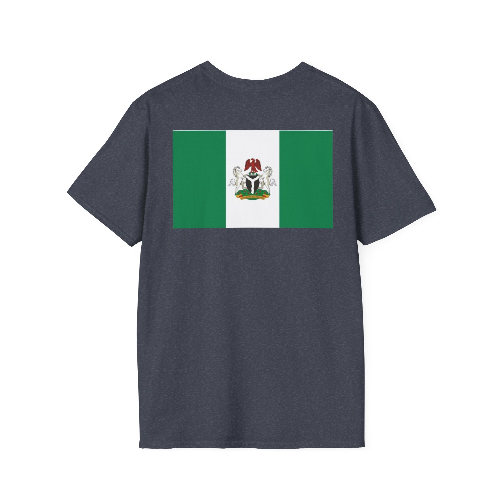 Nigeria Flag T-Shirt — Nigerian Crest Chest & Back Tee