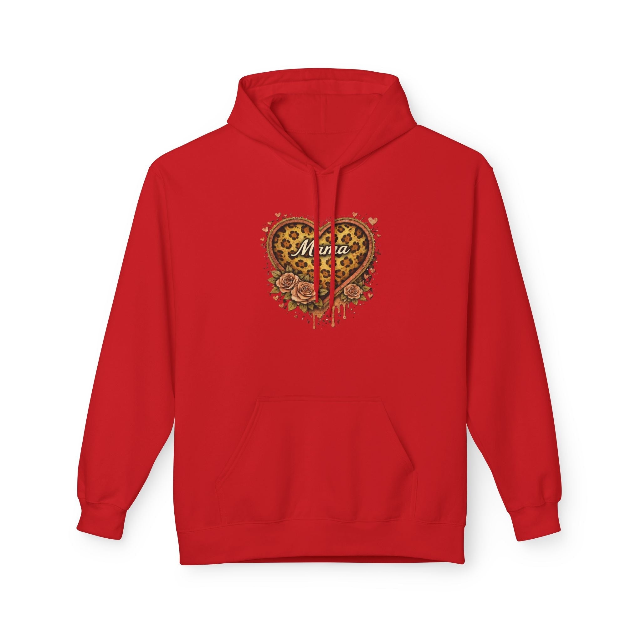 Leopard Heart Hoodie — Floral Animal Print Pullover