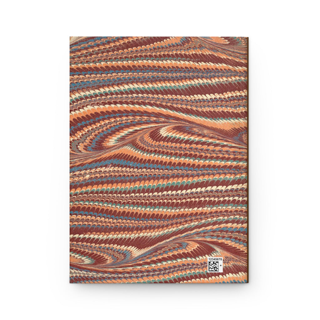 Vintage Italian Marble Hardcover Journal — Burgundy, Brown & Green Matte Notebook