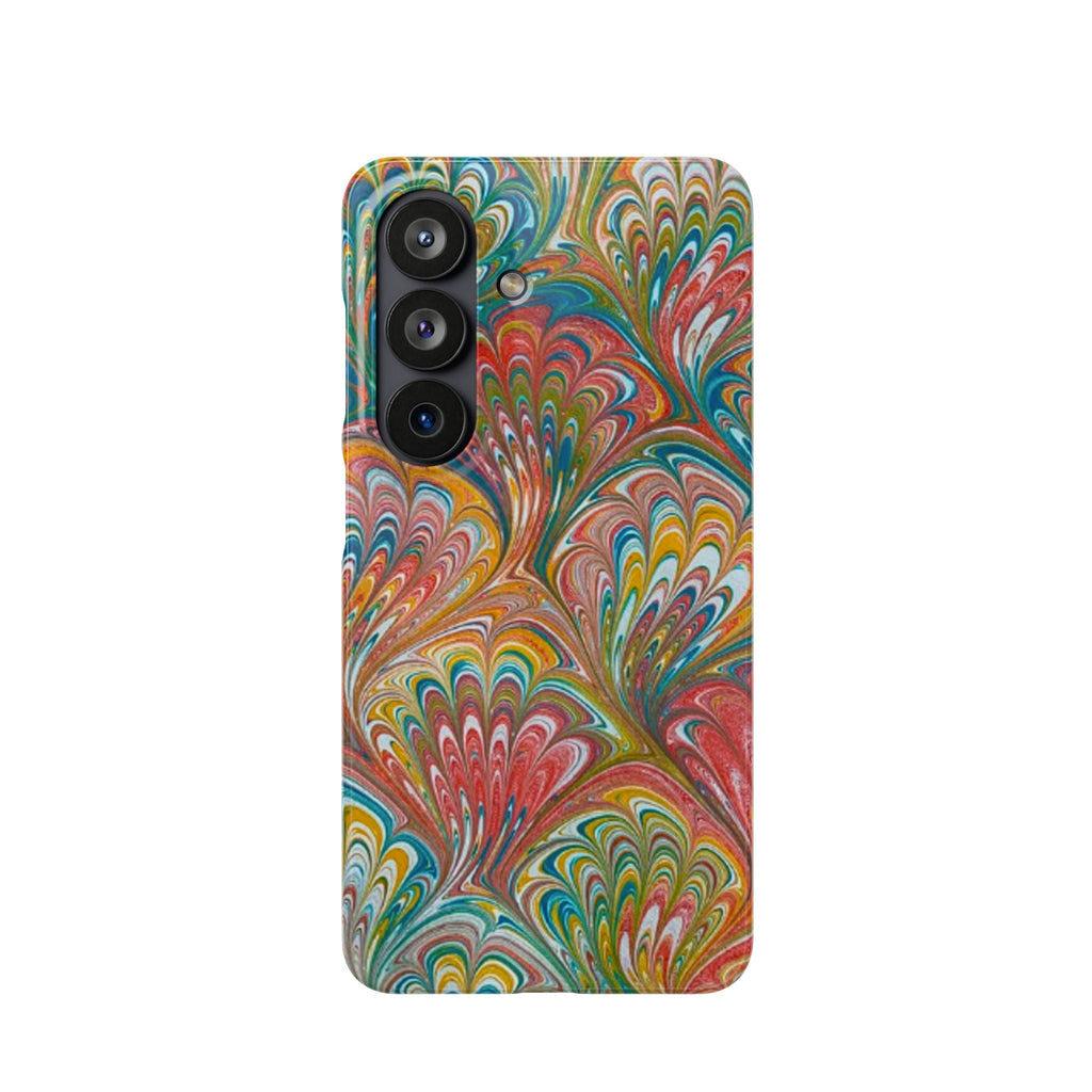 Red, Blue, Green Marbled Swirl Phone Case - Single Layer Slim Case