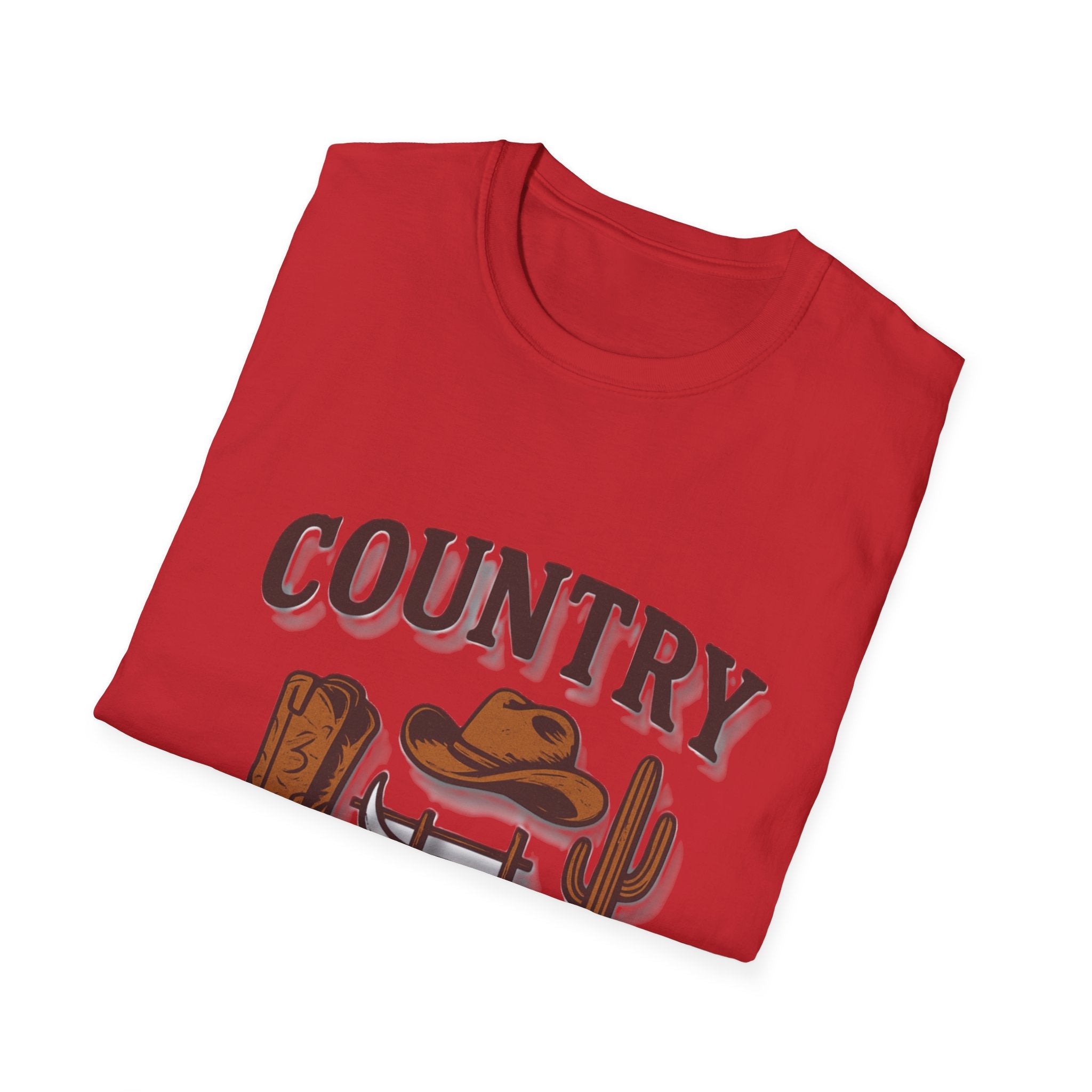 Country Western Skull Cowboy Boots T-Shirt | Cactus Ranch Rodeo