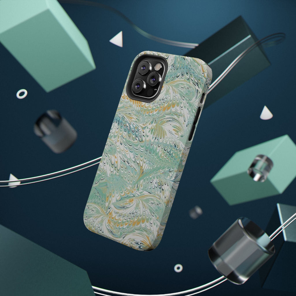 Mint Green Marbled Swirl Phone Case - Dual Layer