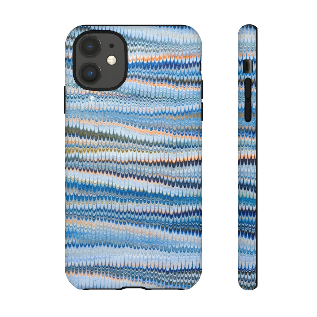 Blue Marbled Phone Cases iPhone + Samsung - all models, Vintage Marbled Design - Tough Cases
