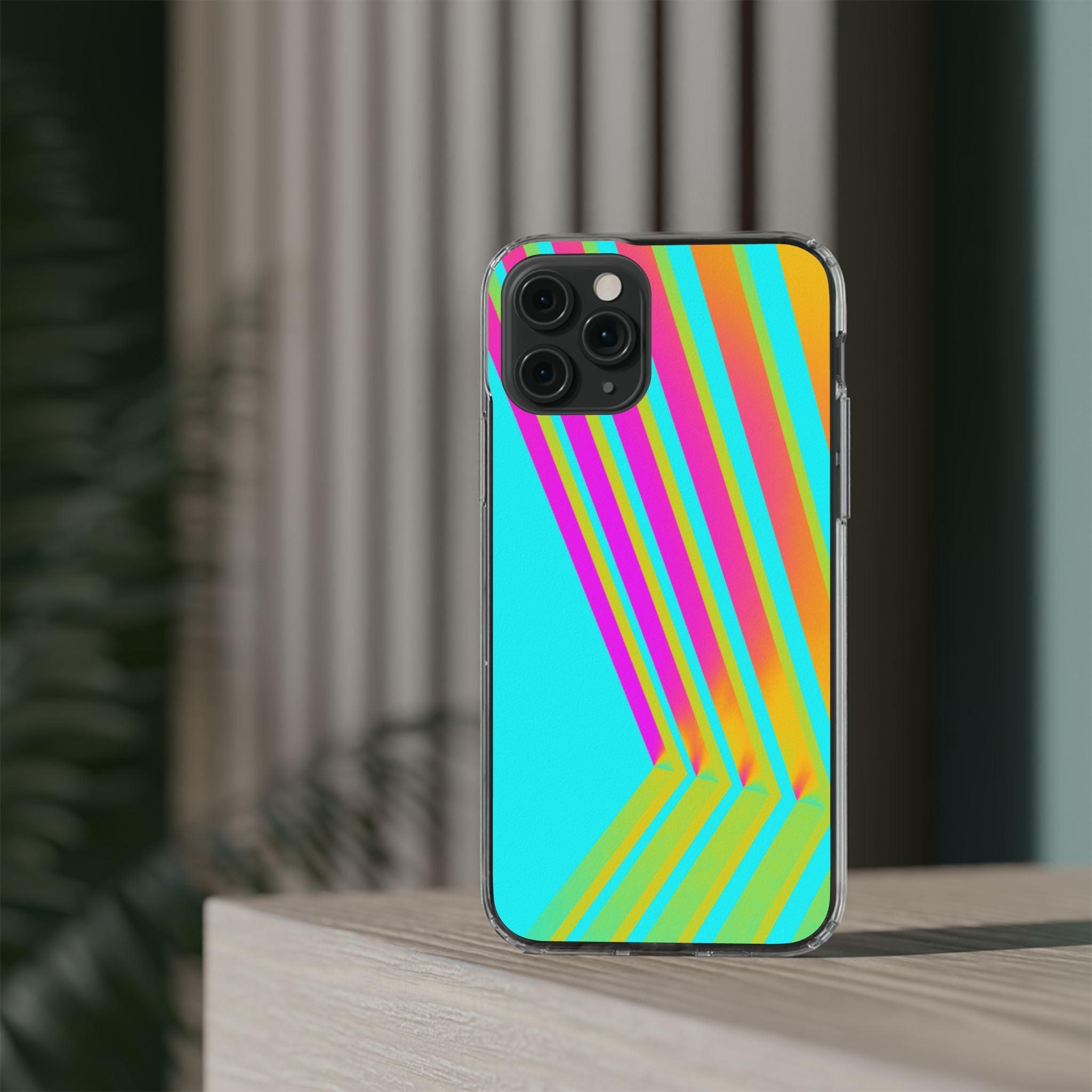 Abstract Pattern With Vibrant Color Clear Cases