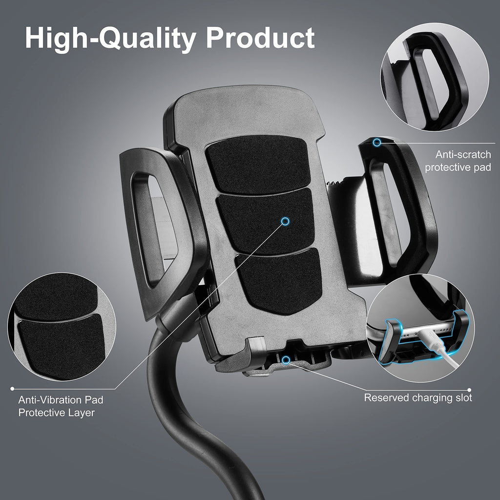 360° Adjustable Car Cup Holder Phone Mount with Flexible Gooseneck – Universal Smartphone Holder