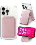 MagSafe Wallet & Stand — Slim Vegan Leather Card Holder with N52 Magnets for iPhone 17/16/15/14/13/12