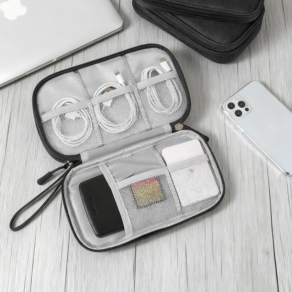 Digital Cable Organizer Bag — Portable Storage Box for Power Bank, Charging Cables & USB Accessories
