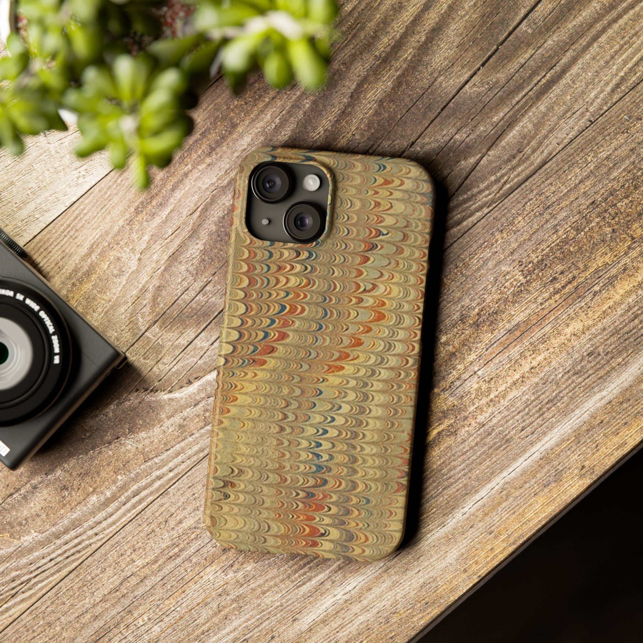 Phone Cases - Golden Fall Neutrals Italian Marbled Design, Gift for Art Lovers, Customizable and Stylish