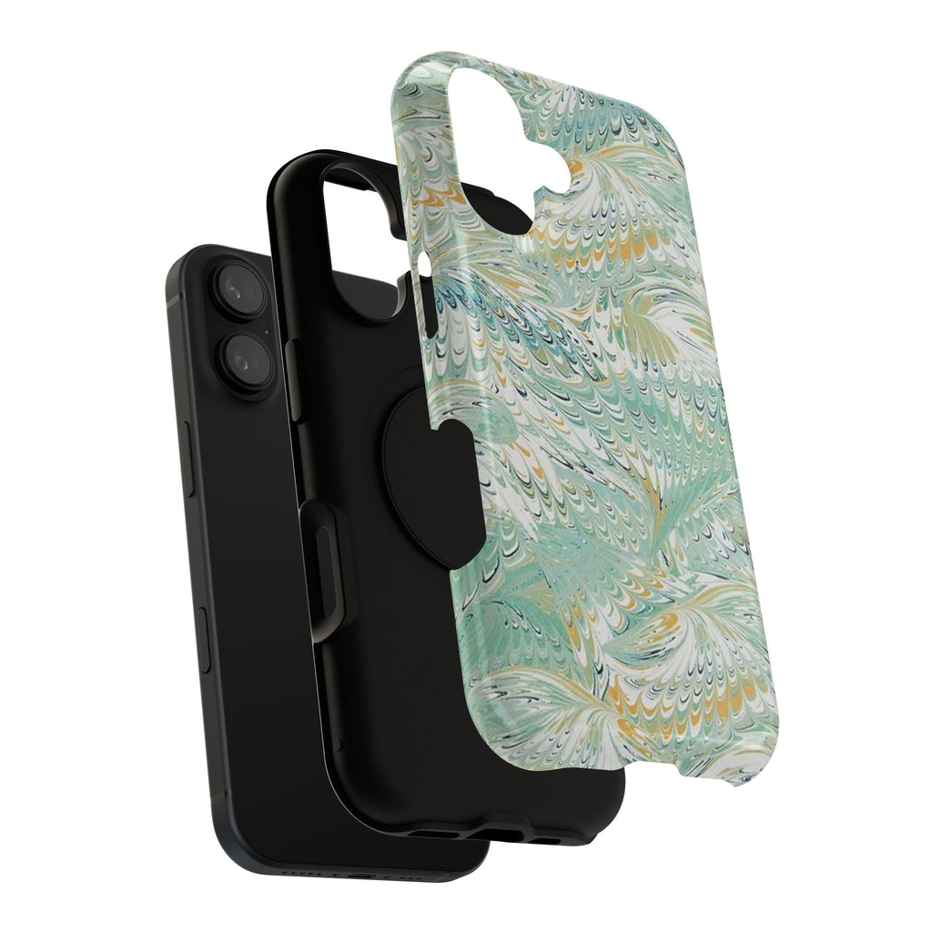 Mint Green Marbled Swirl Phone Case - Dual Layer