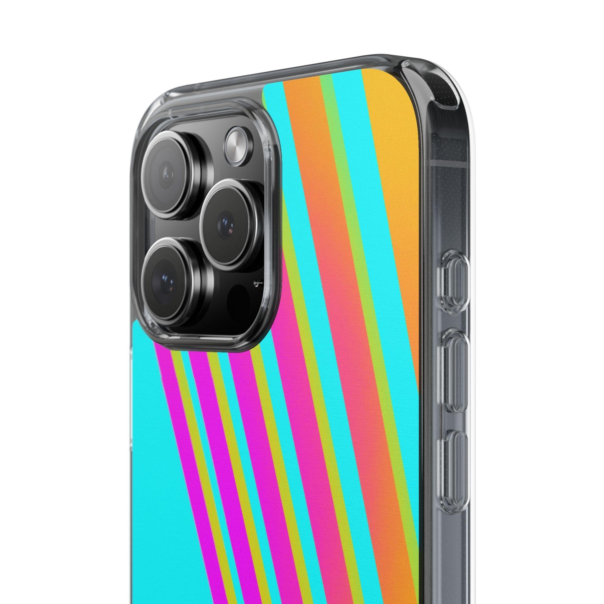 Abstract Pattern With Vibrant Color Clear Cases