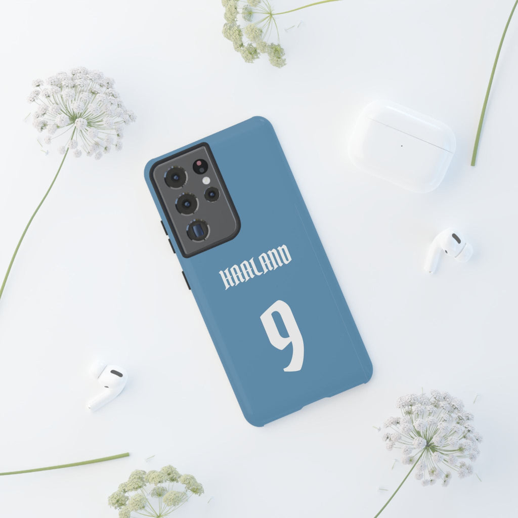 Erling Haaland PowerStrike – Rugged Dual-Layer Protection & Slim Profile | Compatible with iPhone 8 to 16 Pro Max & Samsung Galaxy S10 to S25 Ultra