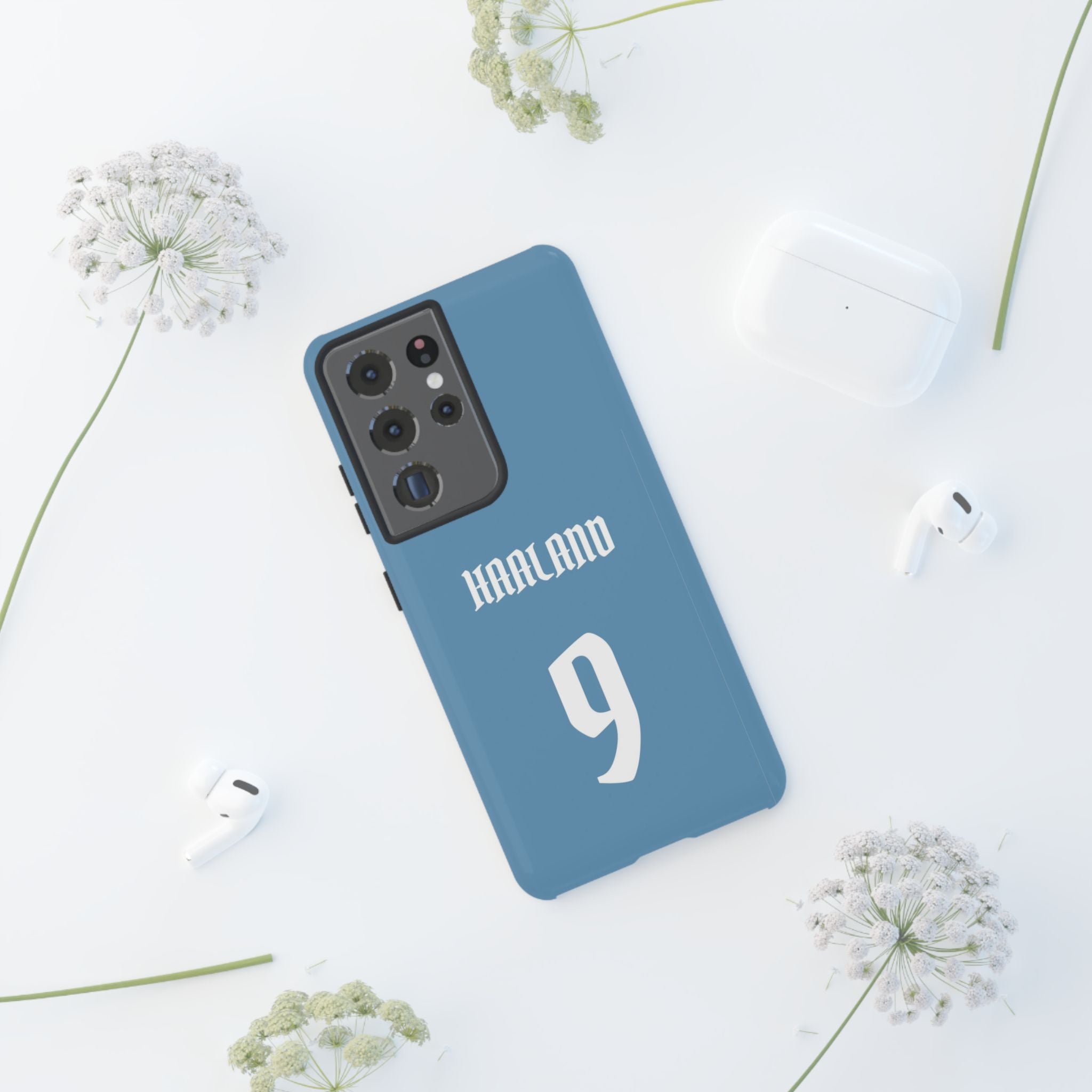 Erling Haaland PowerStrike – Rugged Dual-Layer Protection & Slim Profile | Compatible with iPhone 8 to 16 Pro Max & Samsung Galaxy S10 to S25 Ultra