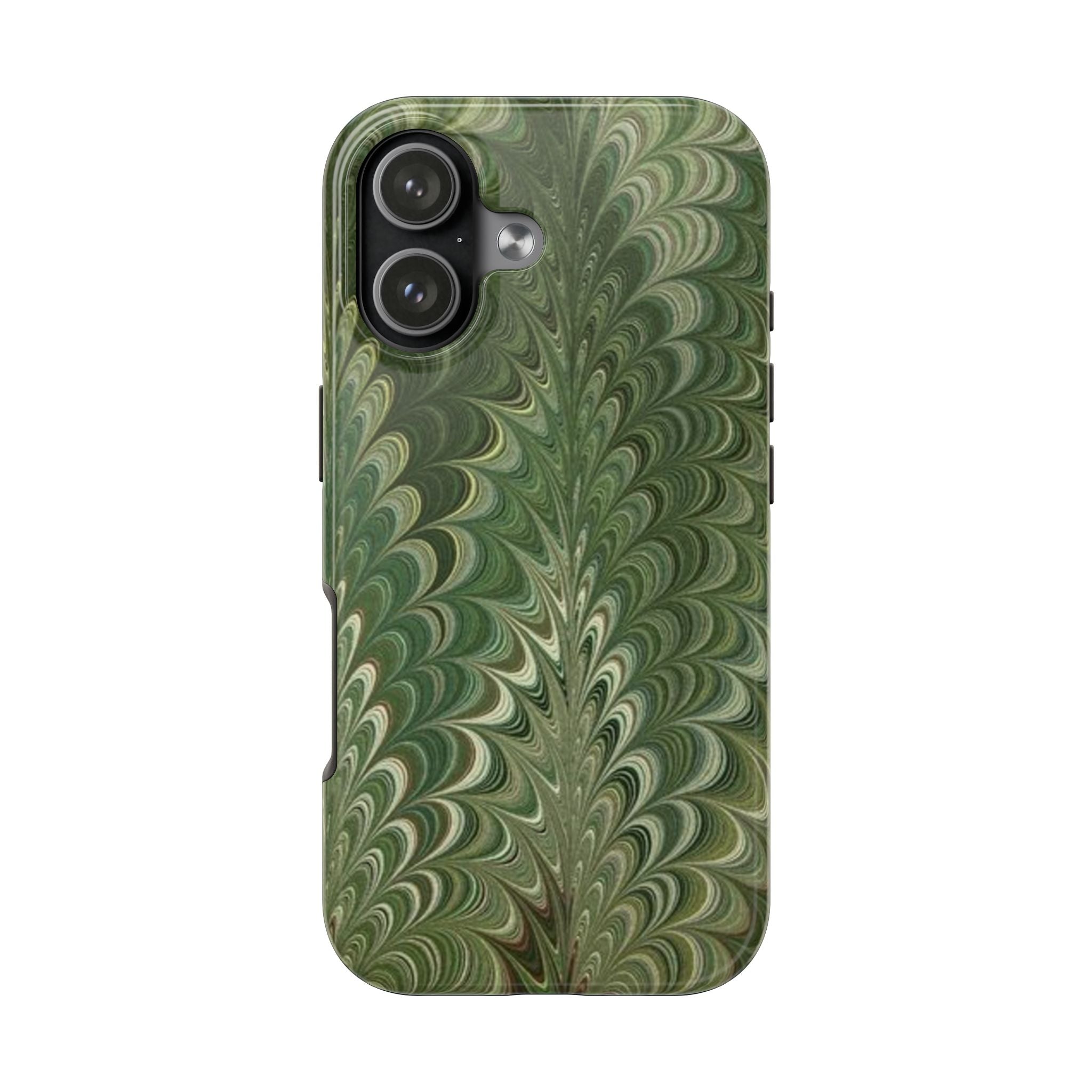 Deep Green Marble Italian Durable Phone Case