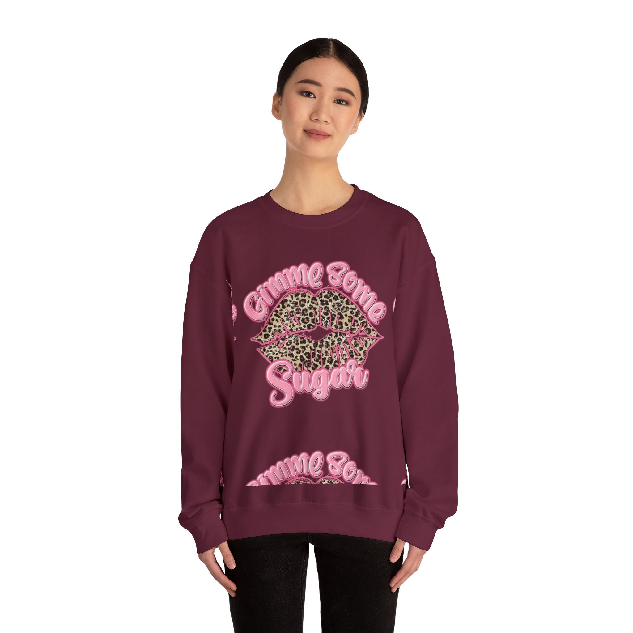 Gimme Some Sugar Leopard Lips Crewneck Sweatshirt