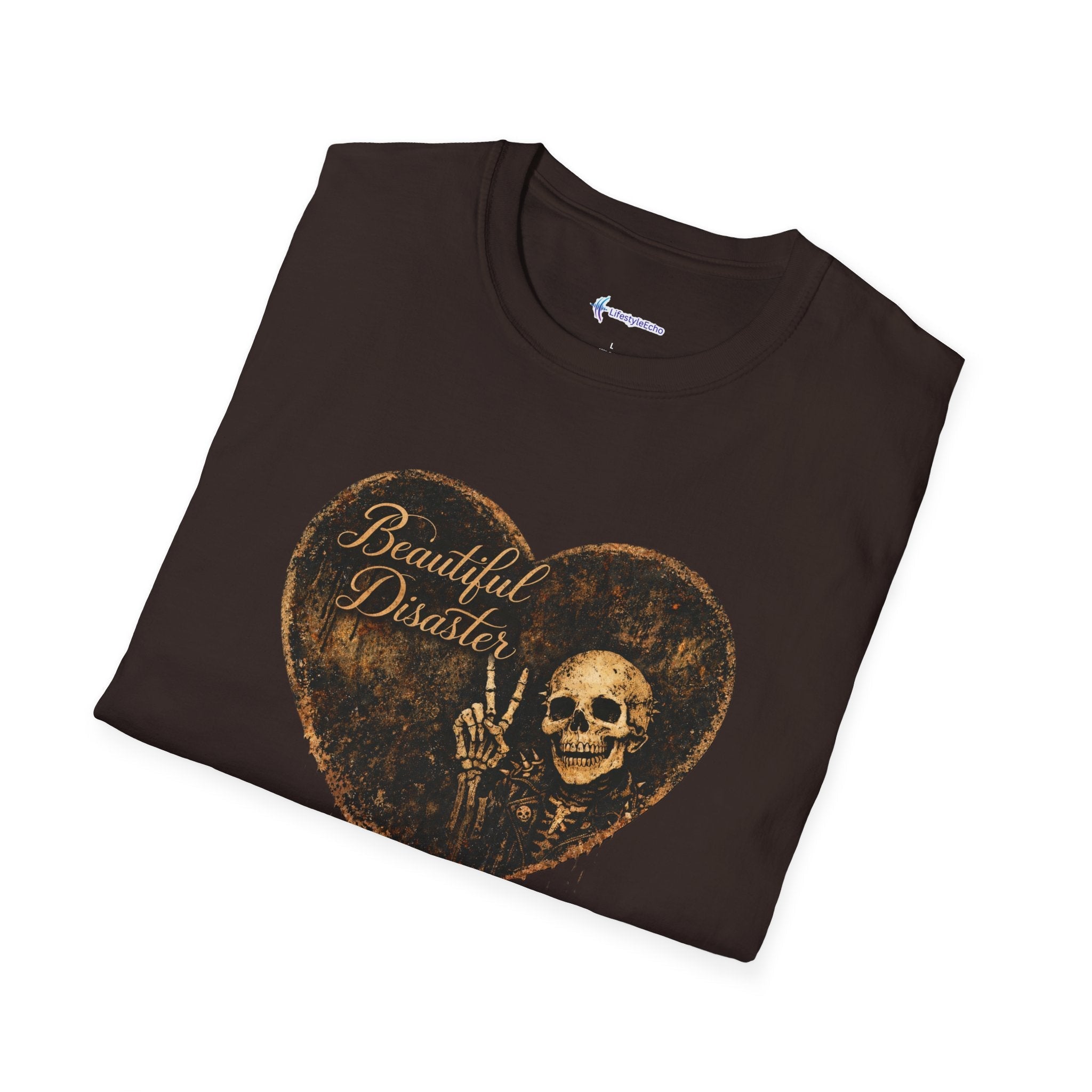 Beautiful Disaster Heart T-Shirt — Heart Graphic 'Beautiful Disaster' Tee