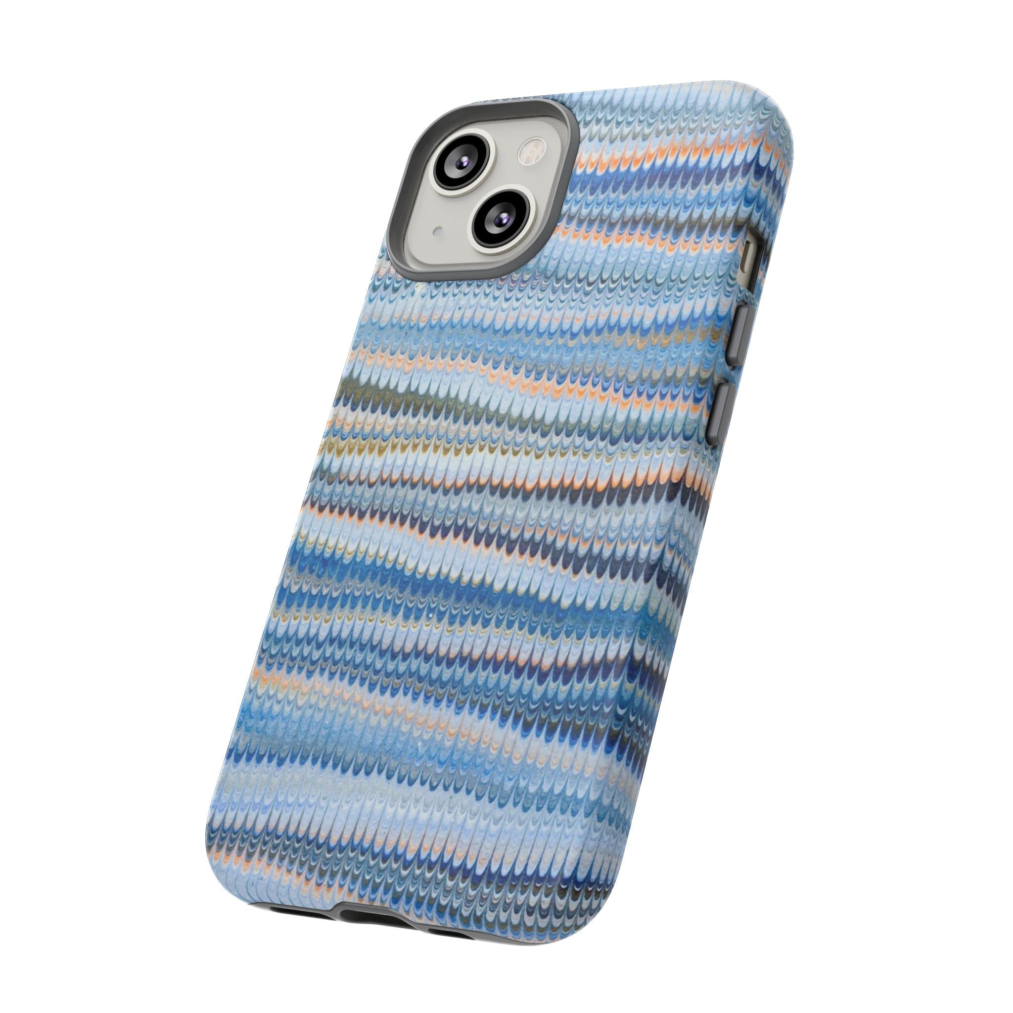 Blue Marbled Phone Cases iPhone 16 + Samsung + Apple + Google