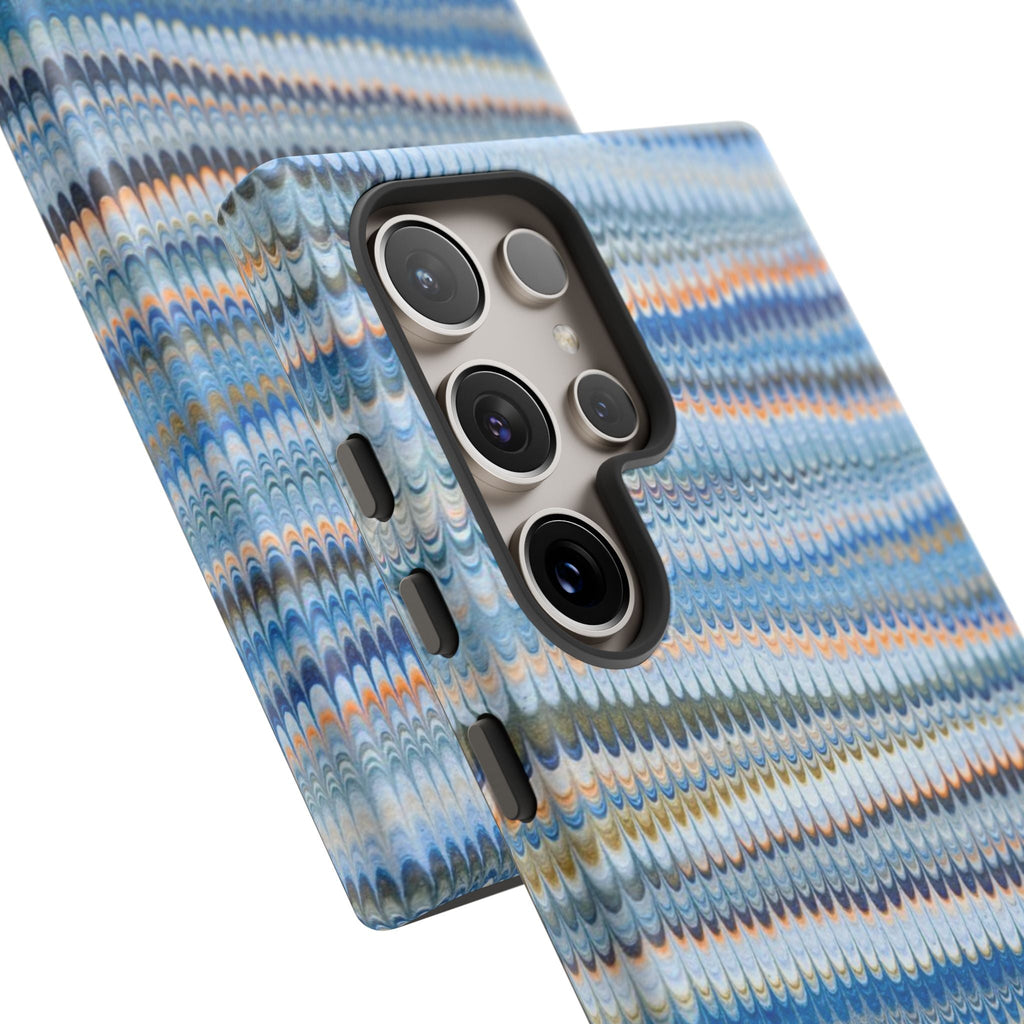 Blue Marbled Phone Cases iPhone 16 + Samsung + Apple + Google