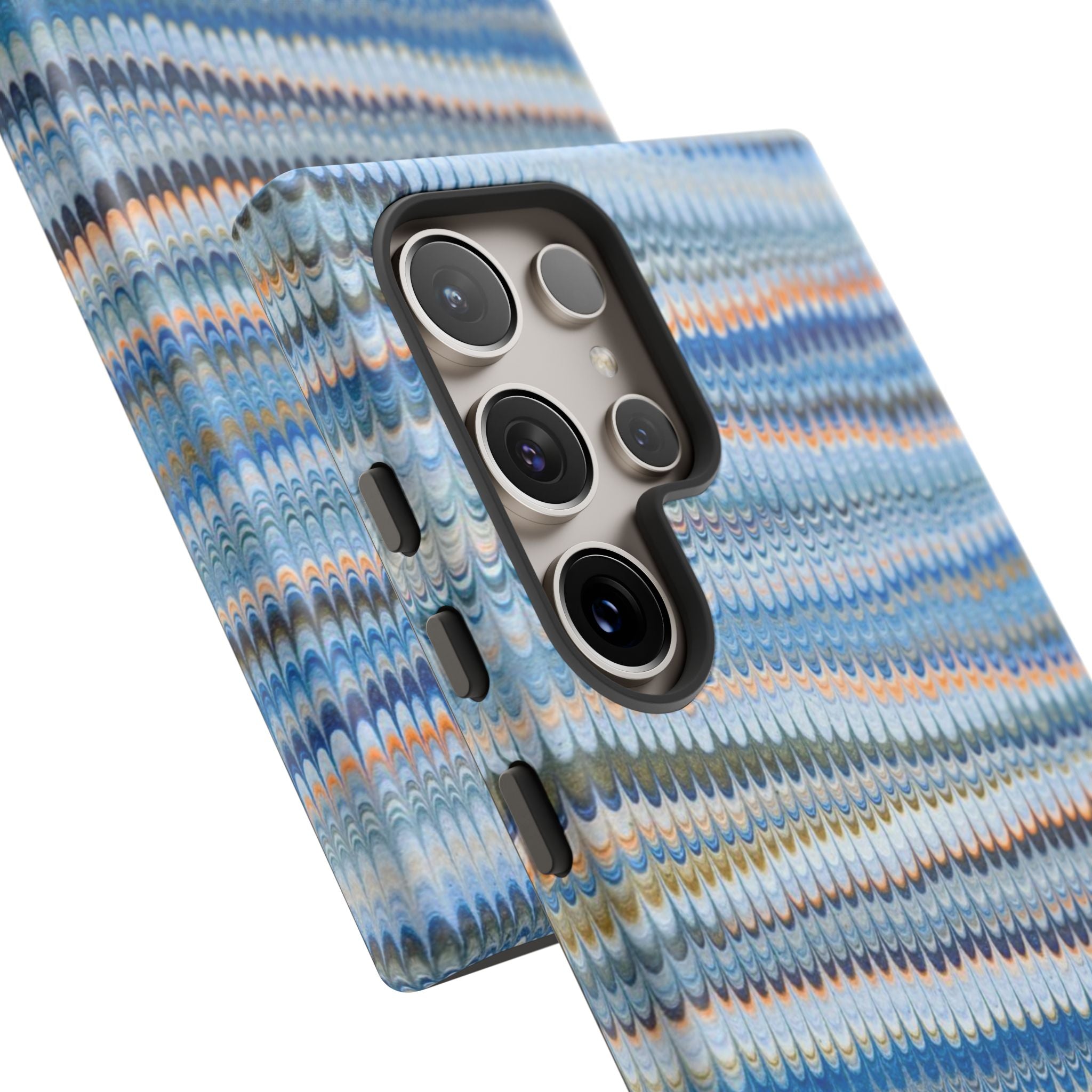 Blue Marbled Phone Cases iPhone 16 + Samsung + Apple + Google