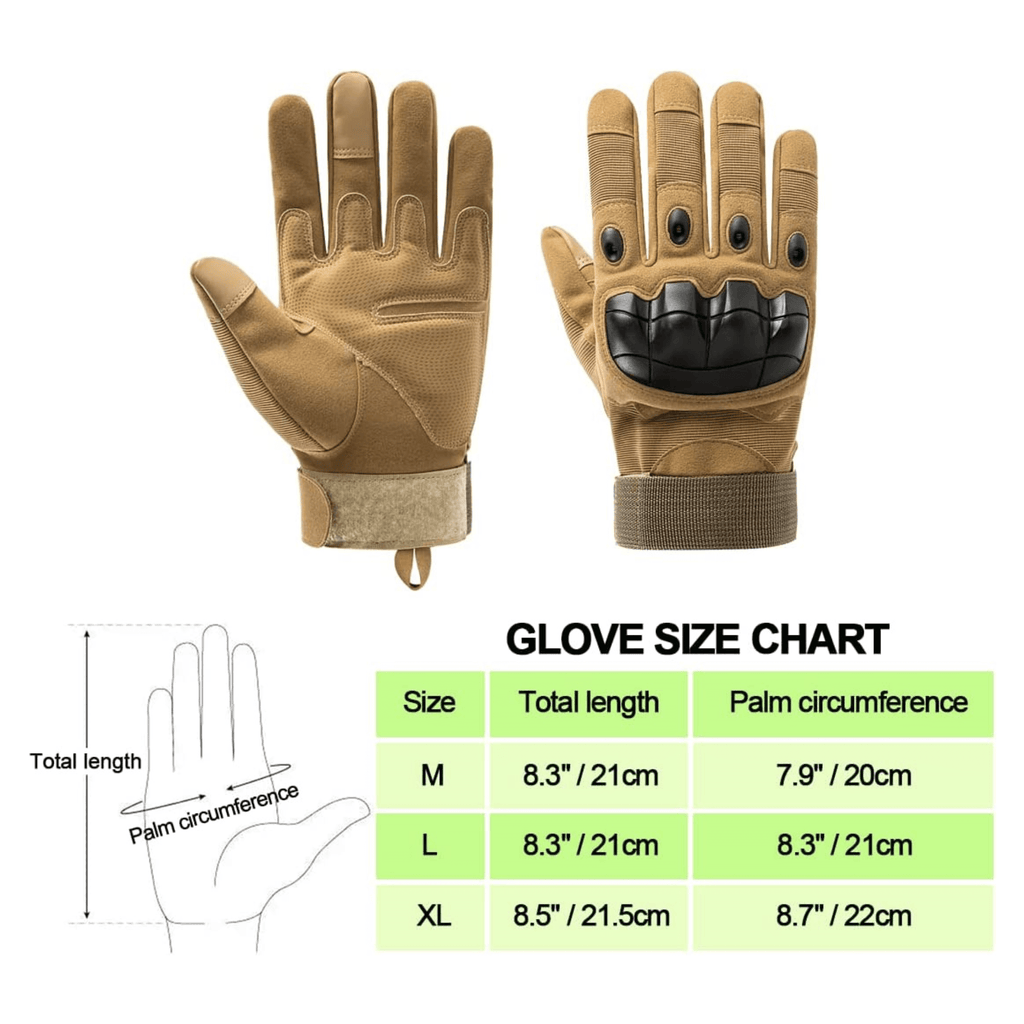 JupiterGear Tactical Military Airsoft Gloves for Outdoor Sports, Paintball, and Motorcycling with Touchscreen Fingertip Capability