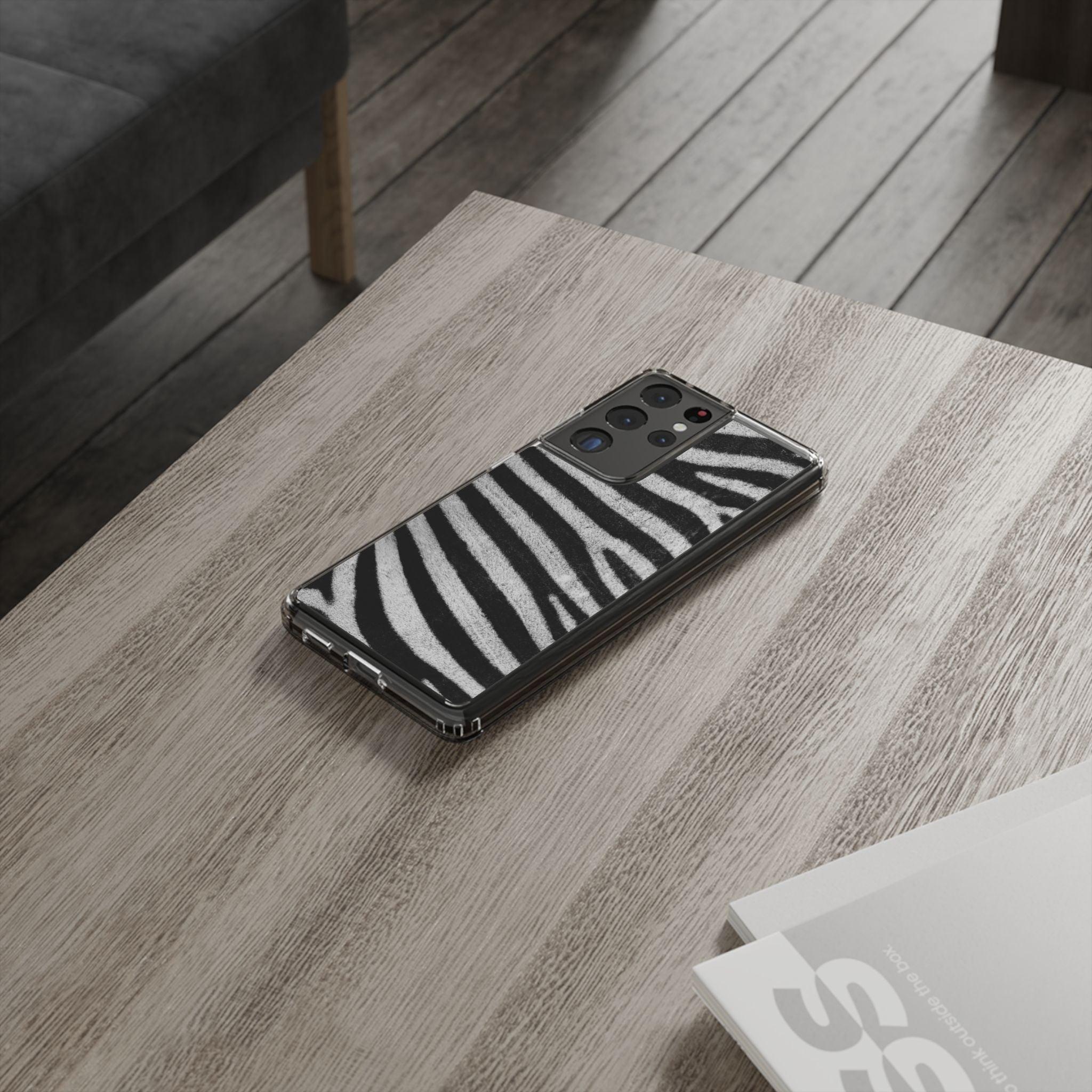 Clear Cases Black and White Zebra Stripes