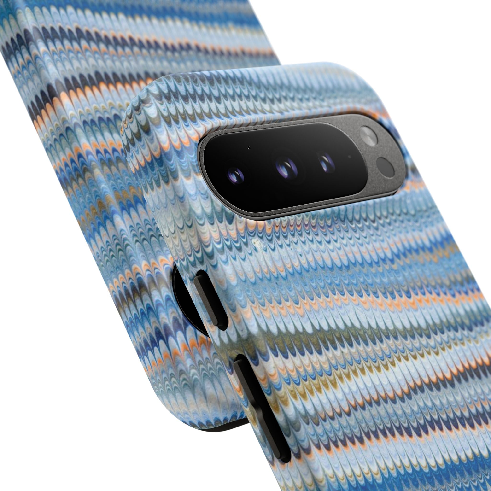 Blue Marbled Phone Cases iPhone + Samsung - all models, Vintage Marbled Design - Tough Cases