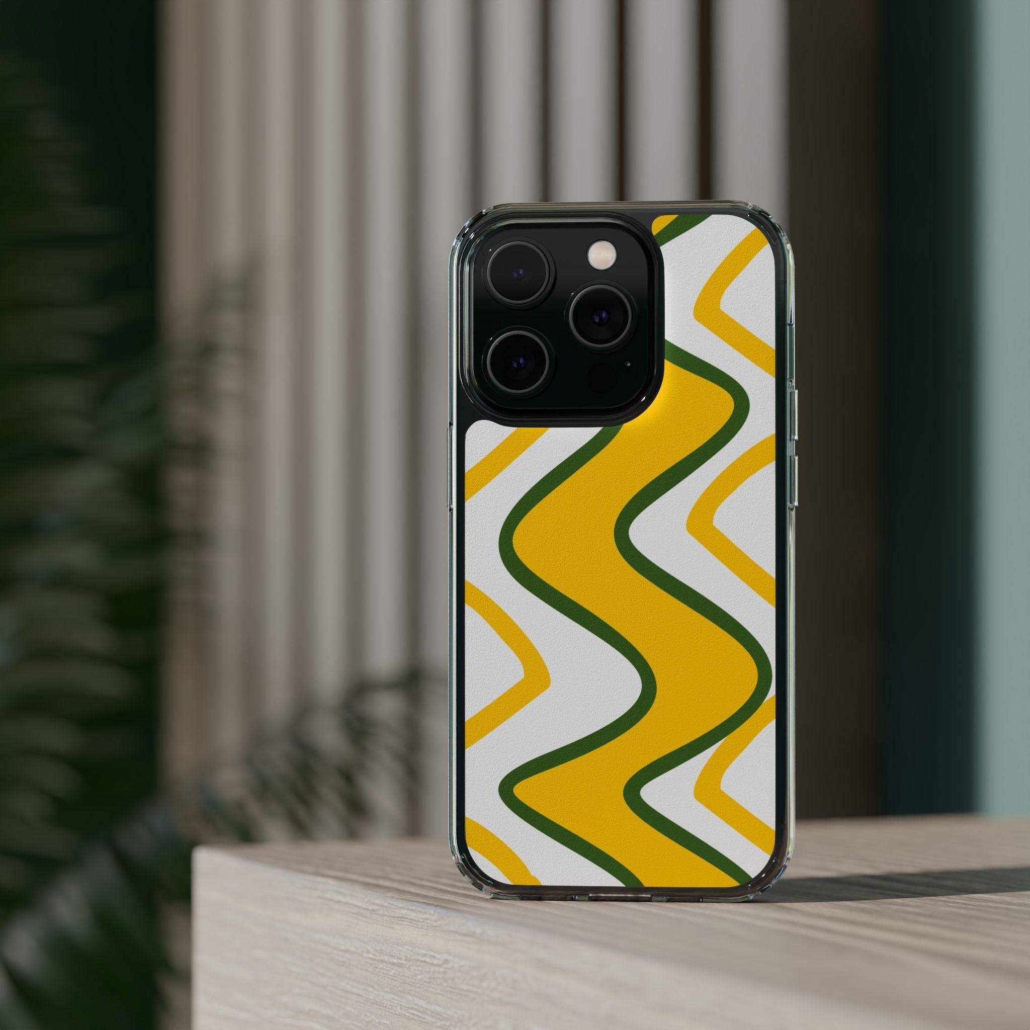 Bright Yellow Abstract With Shape Clear Cases