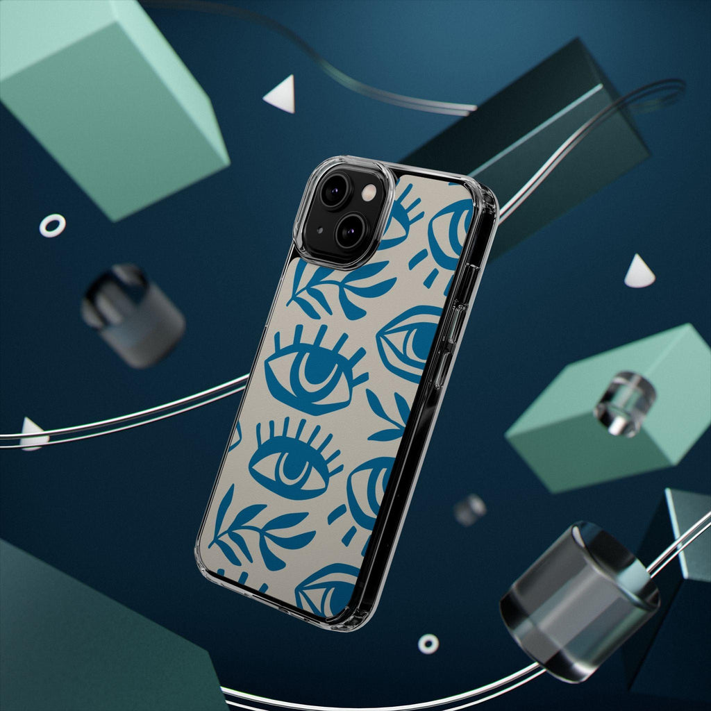 Eyes And Leaves  Pattern Clear Cases