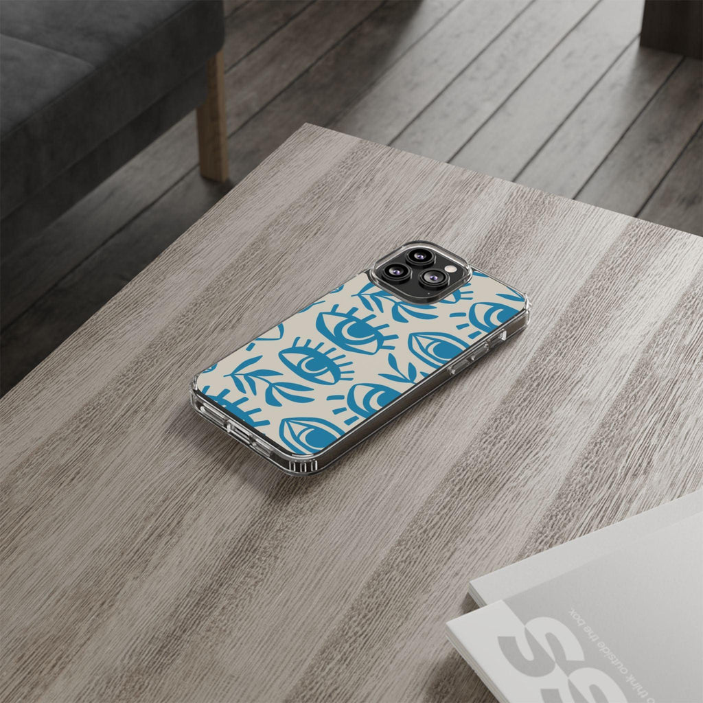 Eyes And Leaves  Pattern Clear Cases