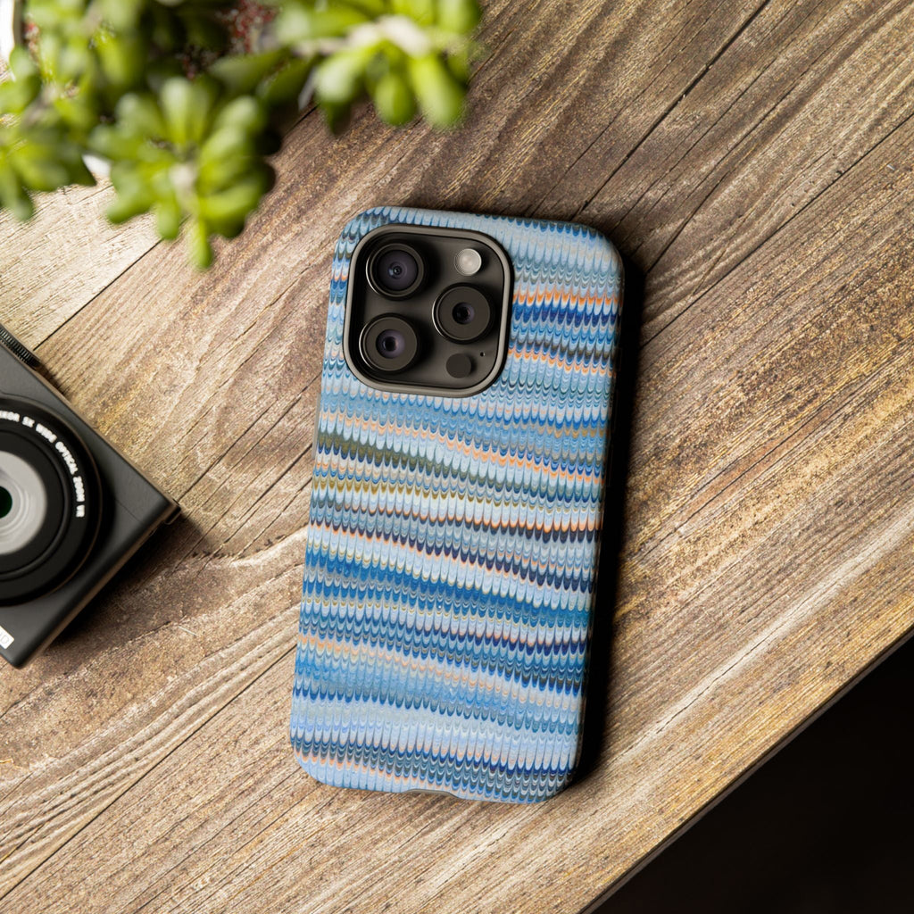 Blue Marbled Vintage Marbled Design - Tough Cases