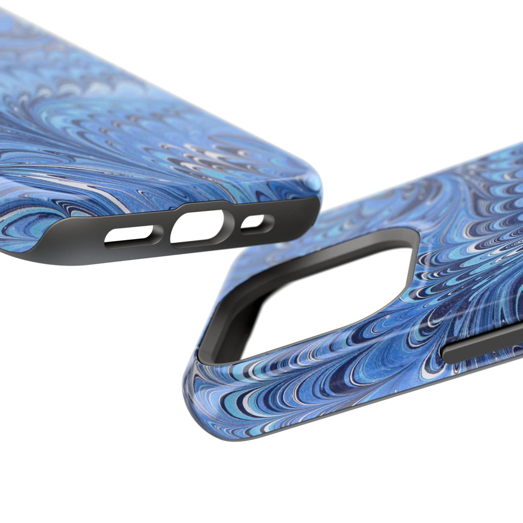 Blue Marbled Swirl Phone Case - Dual Layer Case