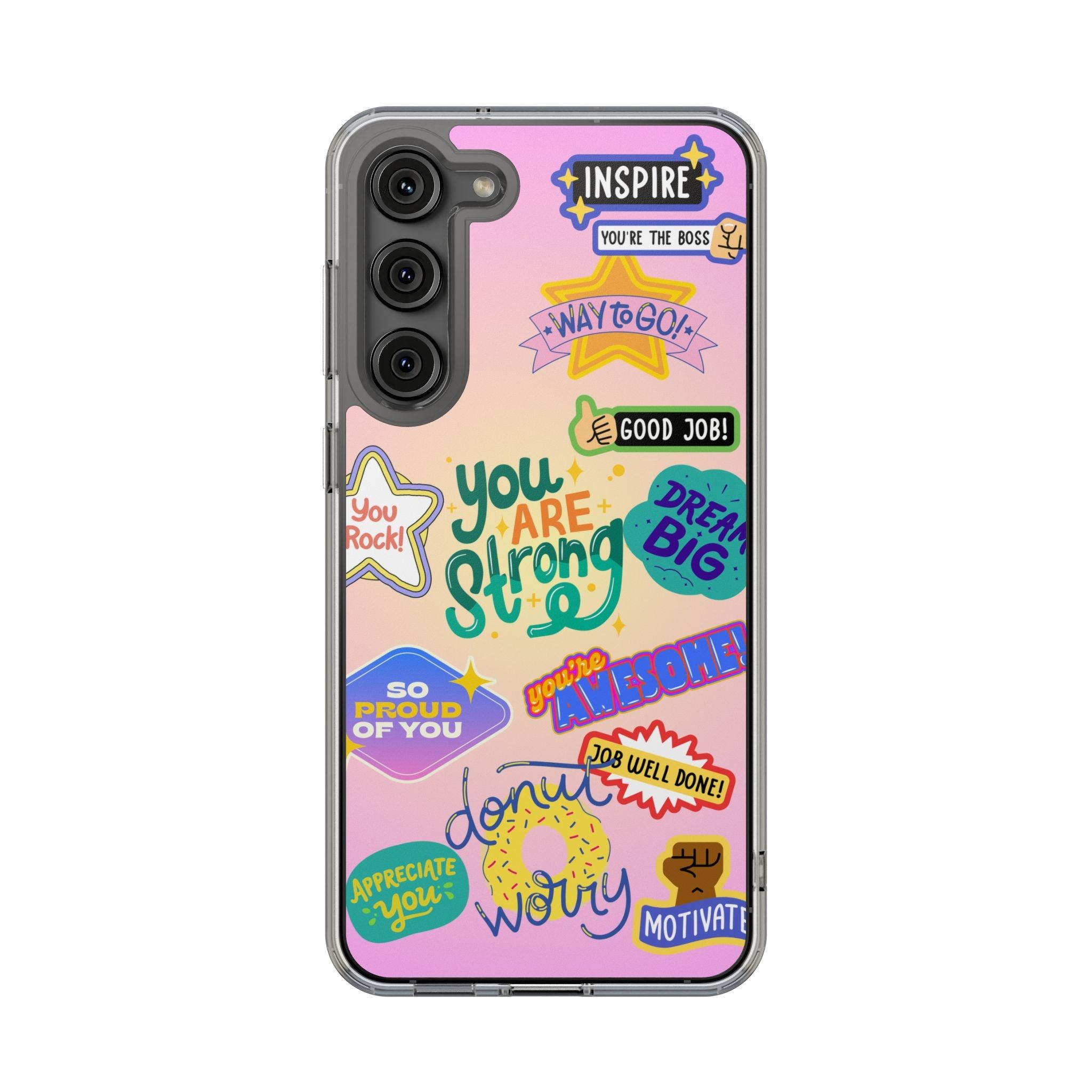 Motivational Stickers Clear Case