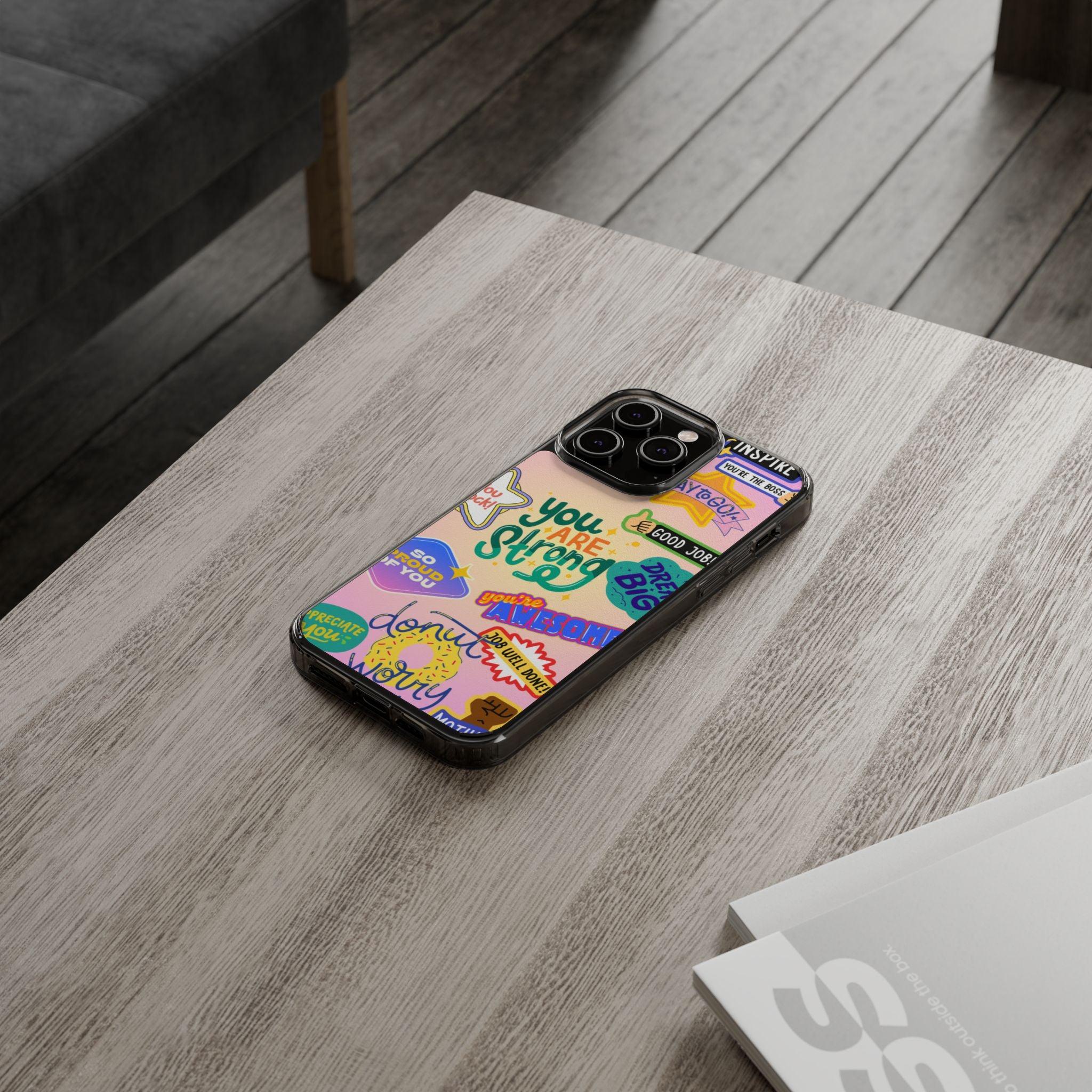 Motivational Stickers Clear Case
